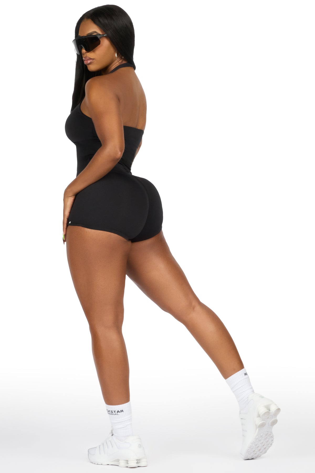 Delikia Black Halter Active Bike Short Set