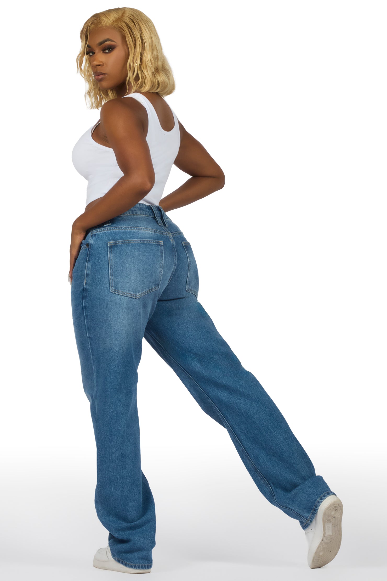 Shenette Light Wash Baggy Jean