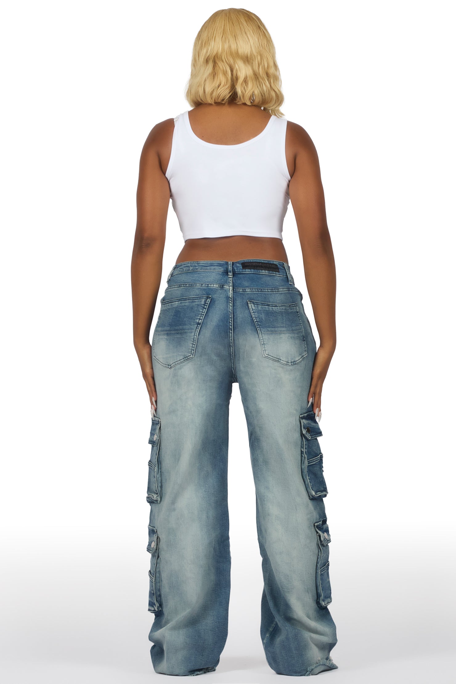 Taite Med. Wash Baggy Cargo Jean
