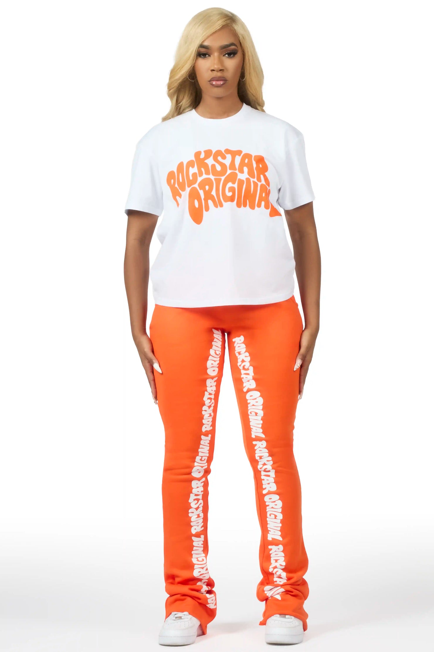 Monique White/Orange T-Shirt Trackset