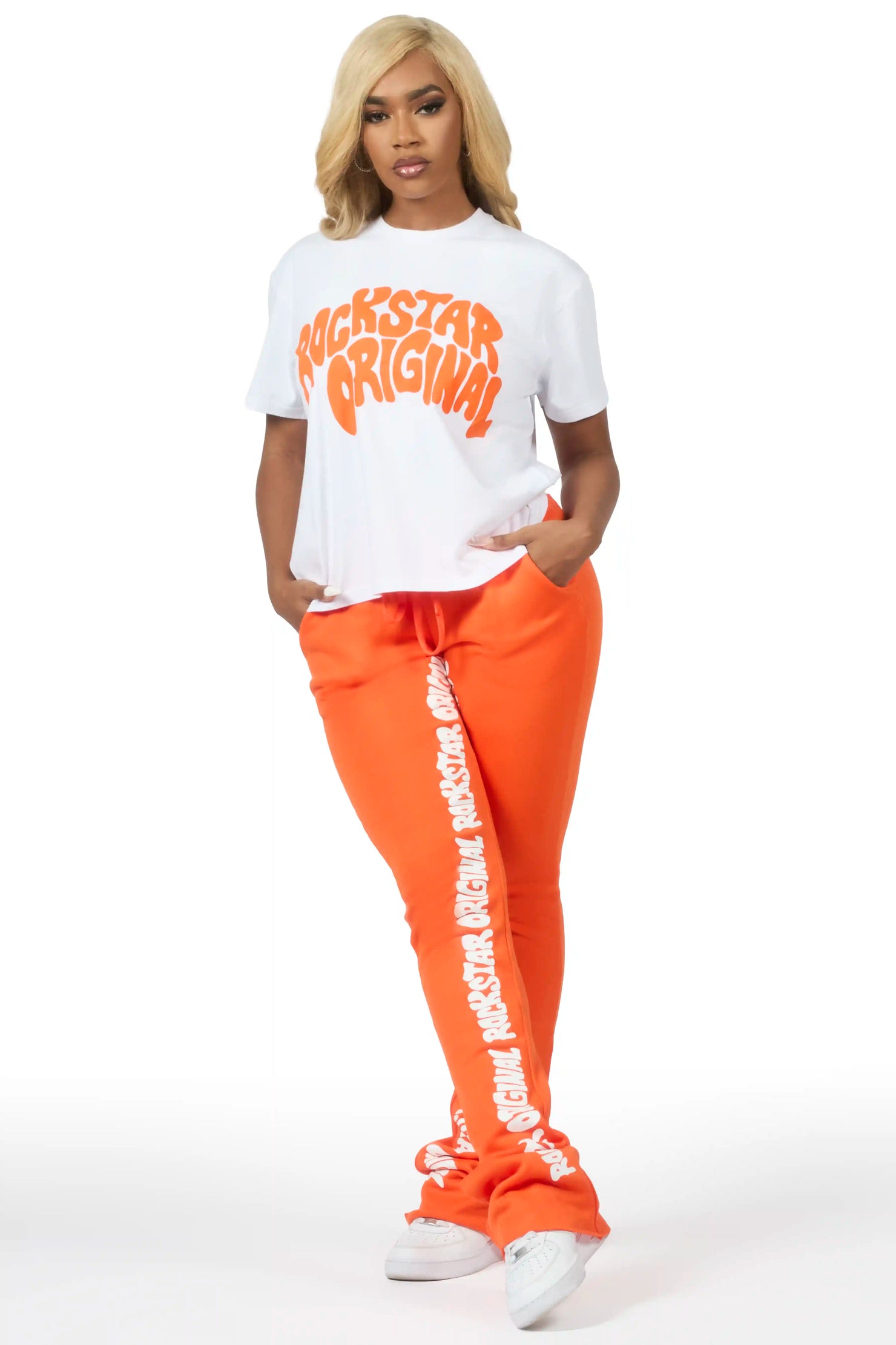 Monique White/Orange T-Shirt Trackset