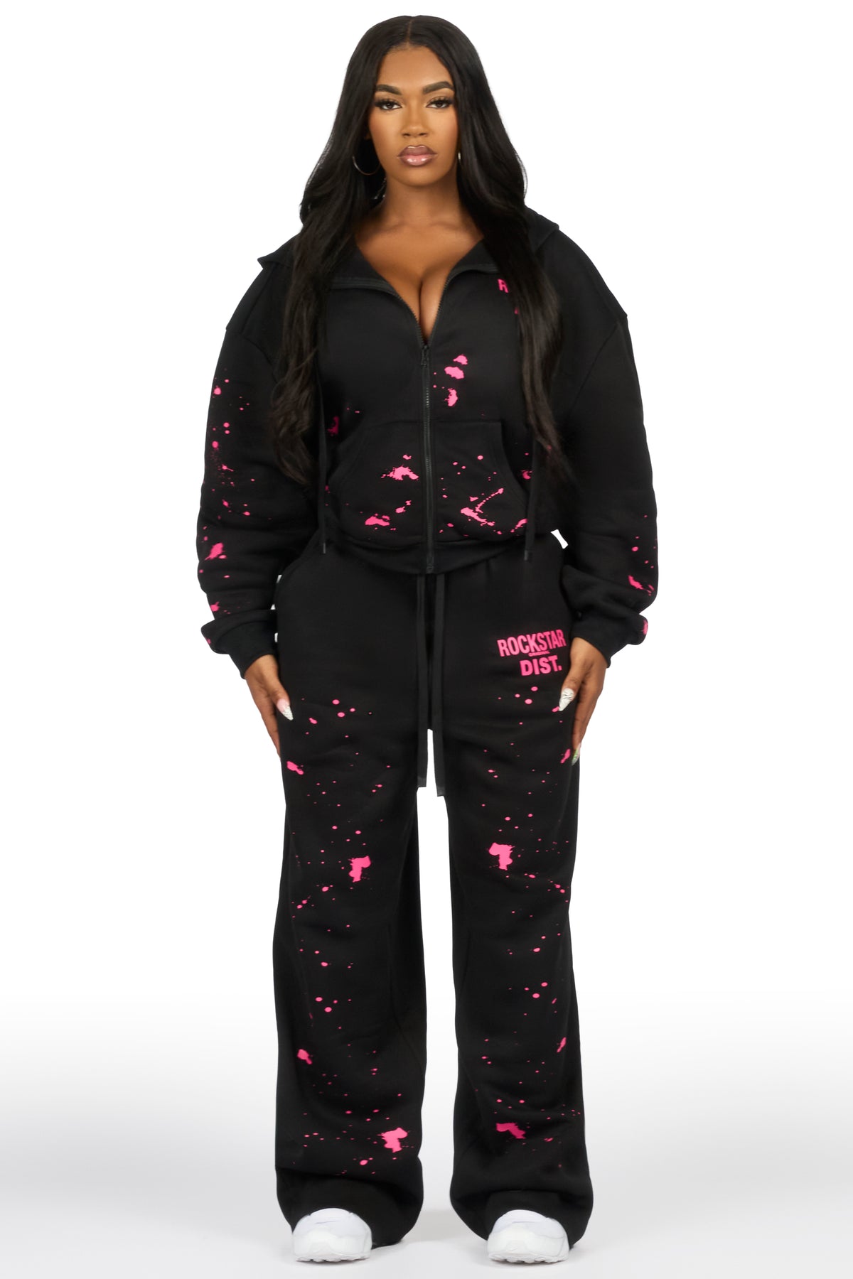 Halloway Black/ Pink  Painted Baggy Track Set