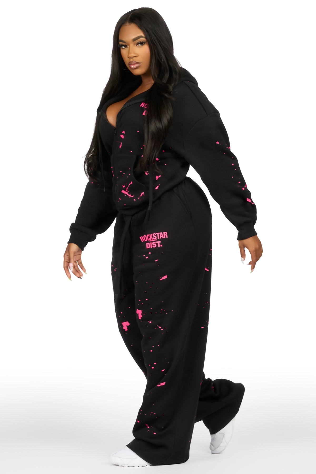 Halloway Black/ Pink  Painted Baggy Track Set