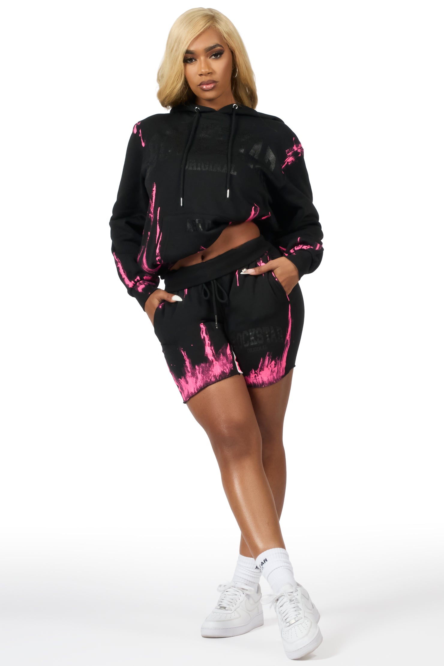 Cherysh Black Painted Short Set