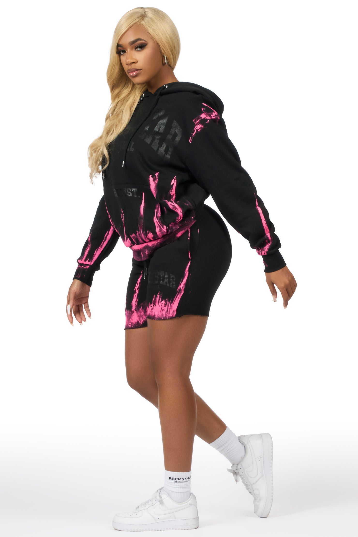 Cherysh Black Painted Short Set