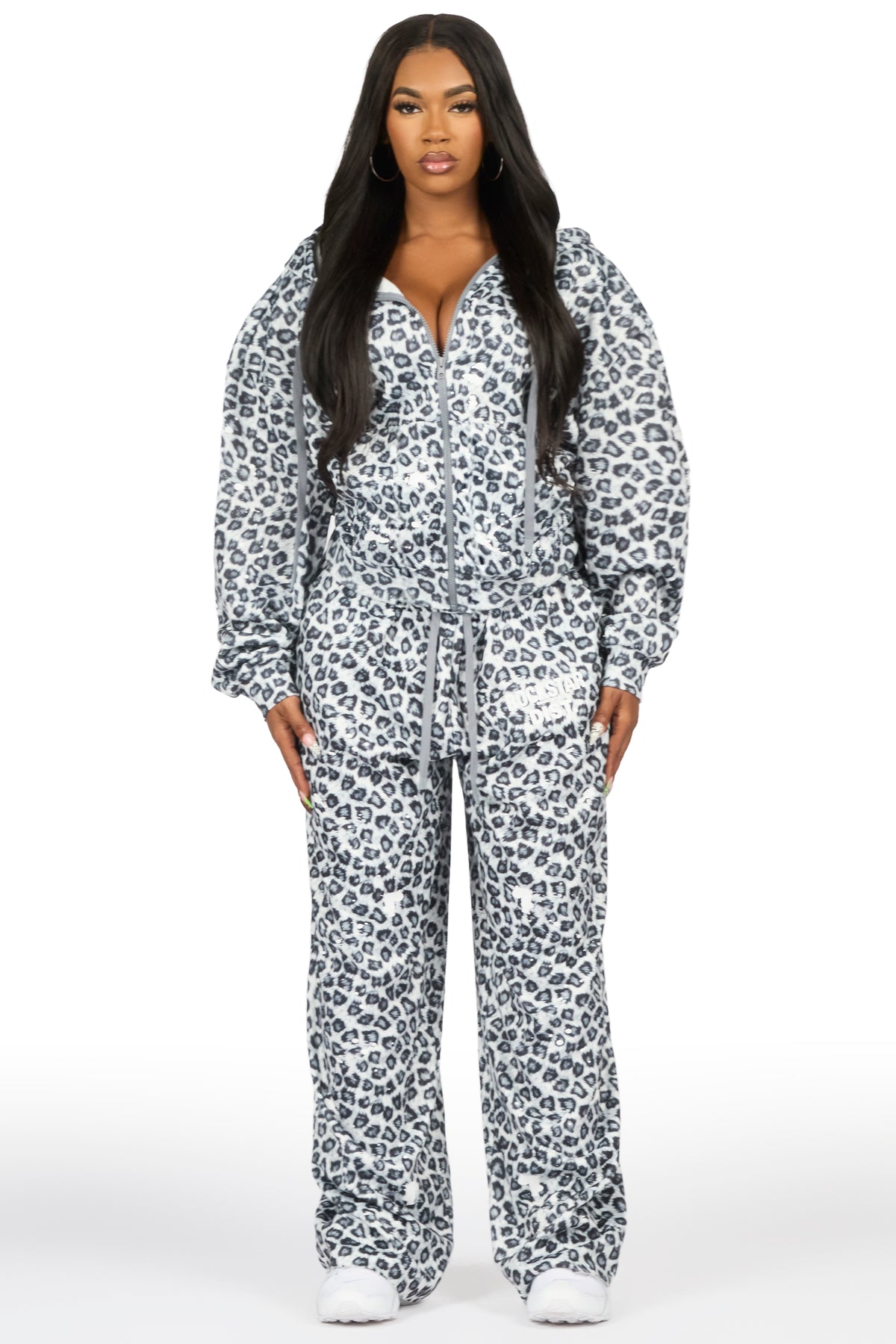 Halloway Grey Cheetah Painted Baggy Track Set