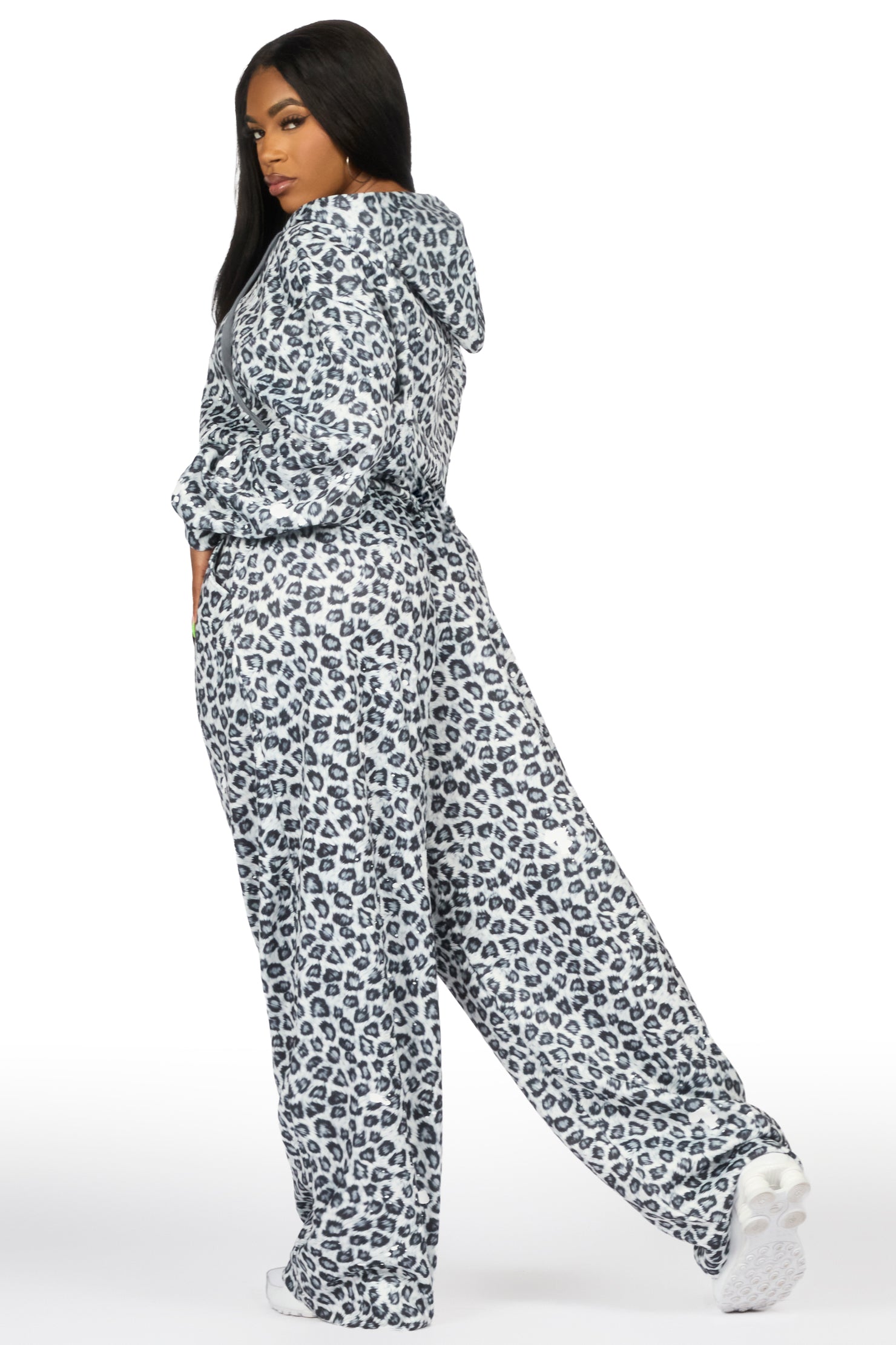 Halloway Grey Cheetah Painted Baggy Track Set