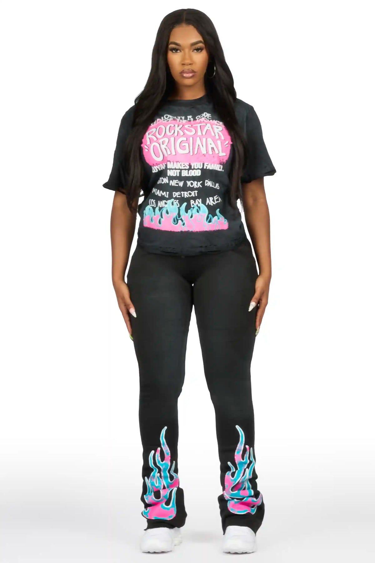 Bridgette Black T-Shirt Trackset