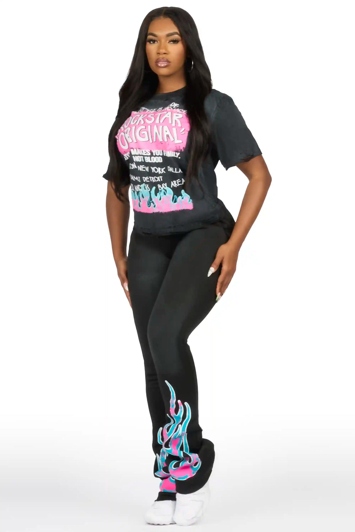 Bridgette Black T-Shirt Trackset