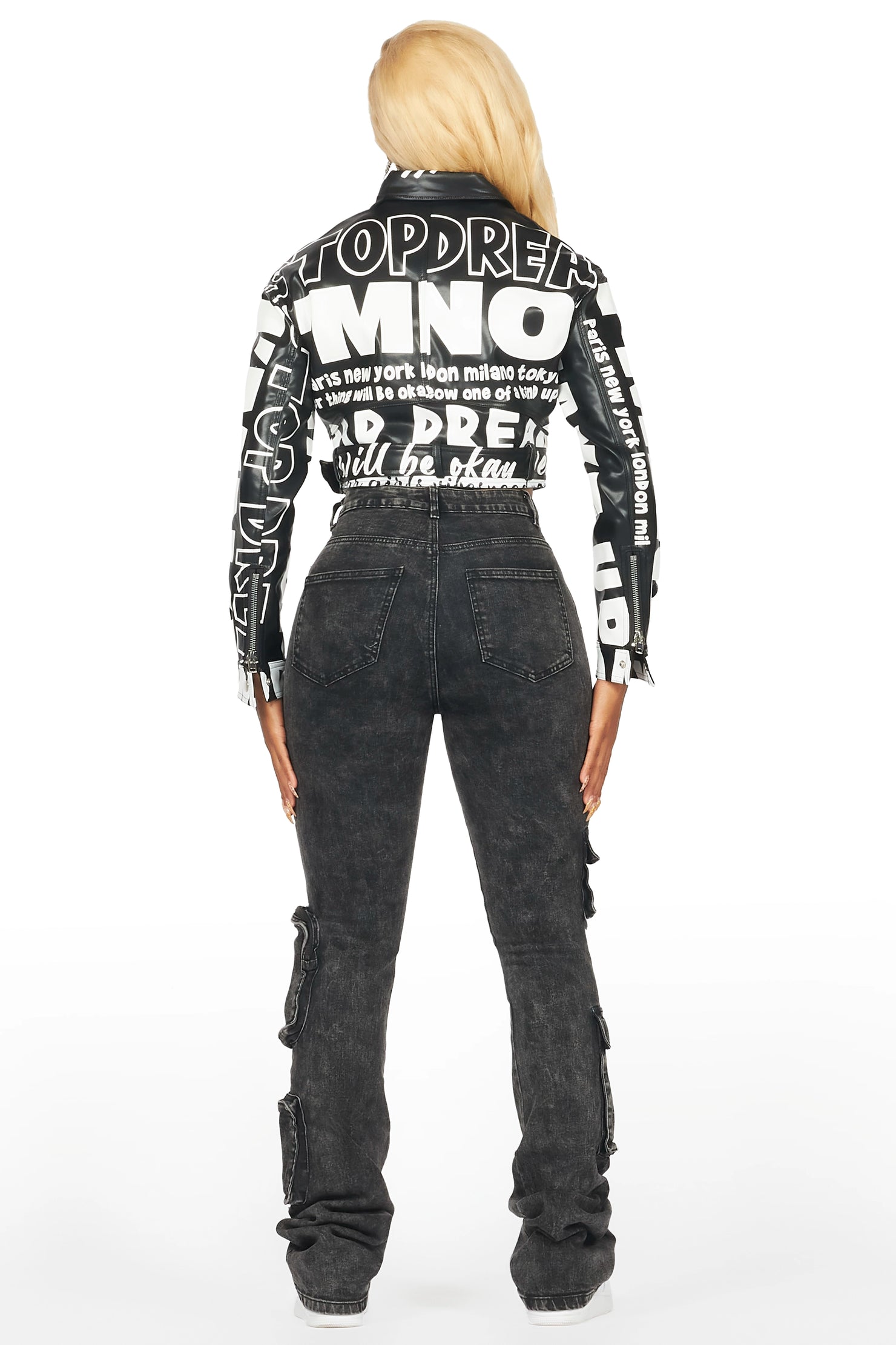 Dareece Black Faux Leather Jacket