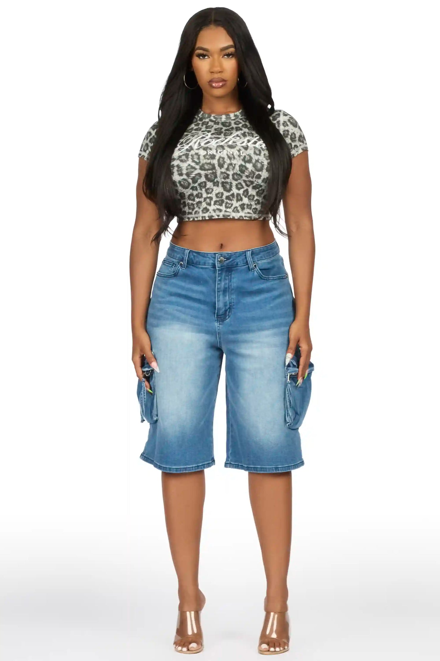 Renia Blue Wash Denim Jort