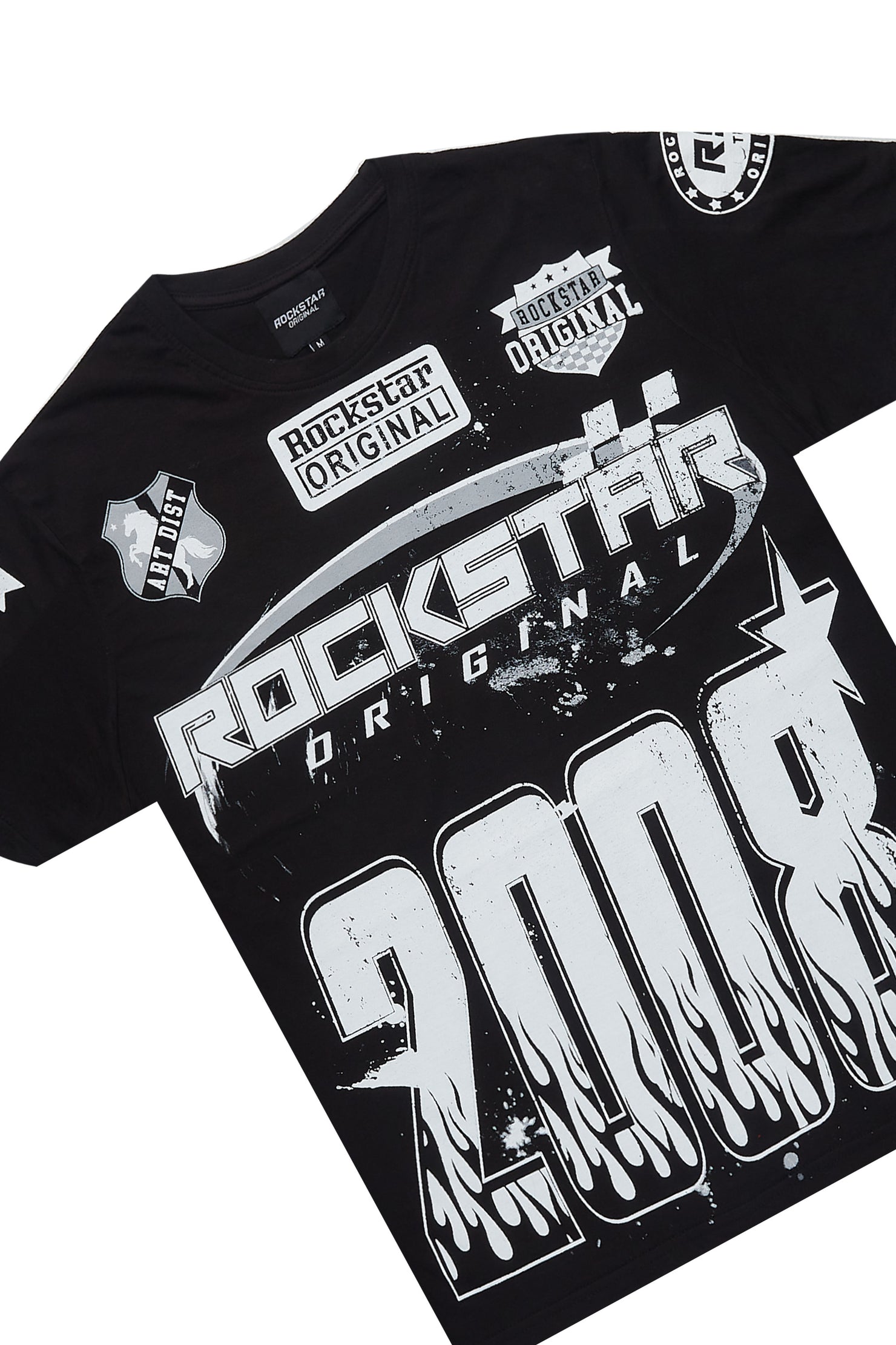 Amos Black Relaxed T-Shirt/Short Set