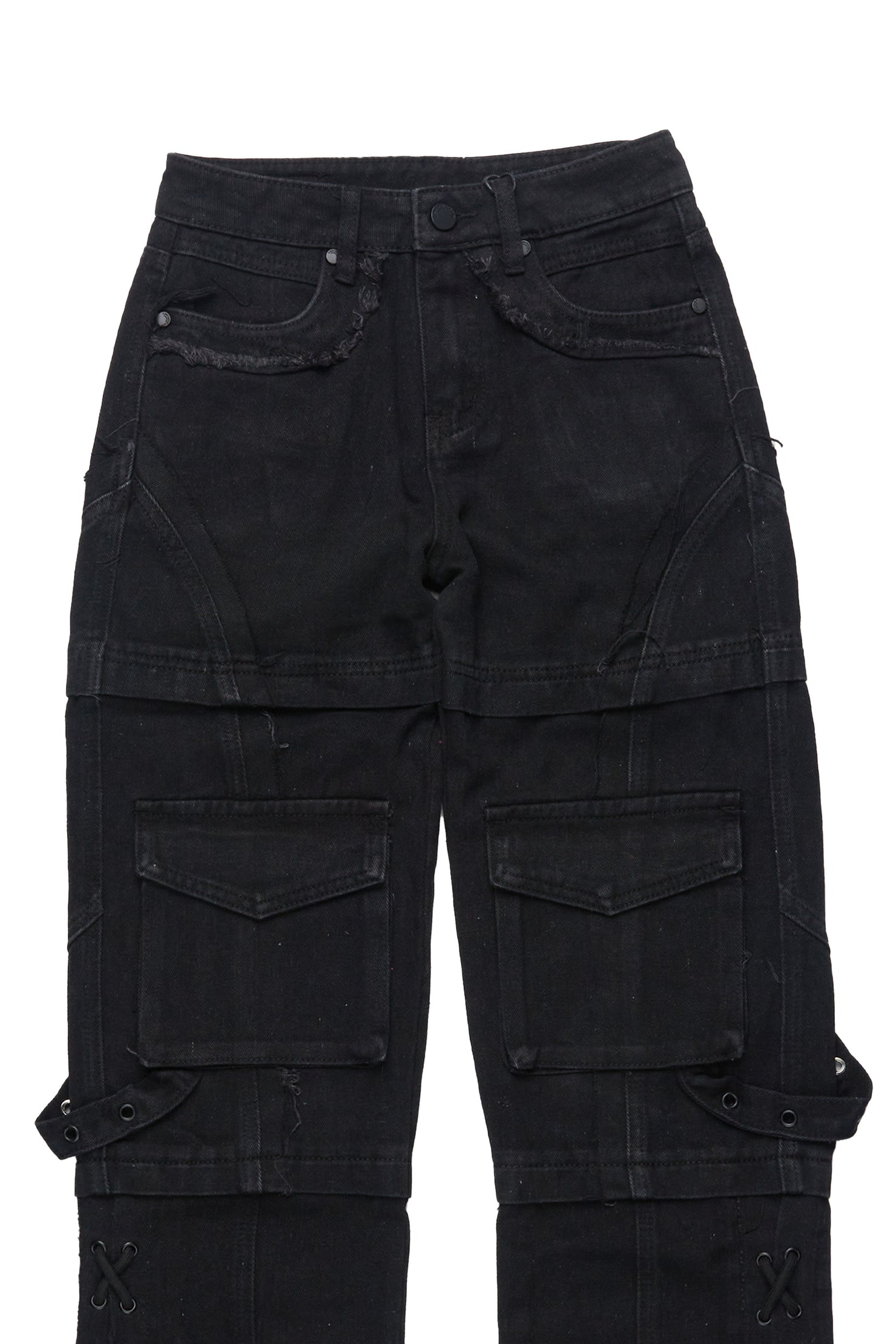 Boys Three Maxi Jet Black Baggy Fit Jean