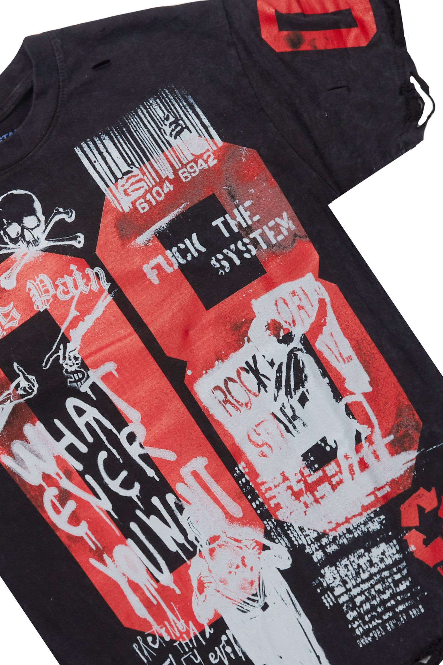 Grill Vintage Black Graphic Oversized T-Shirt