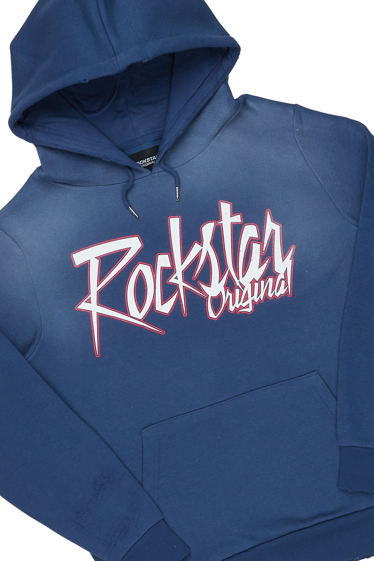 Kalibre Navy Graphic Hoodie/Super Stacked Flare Pant Set