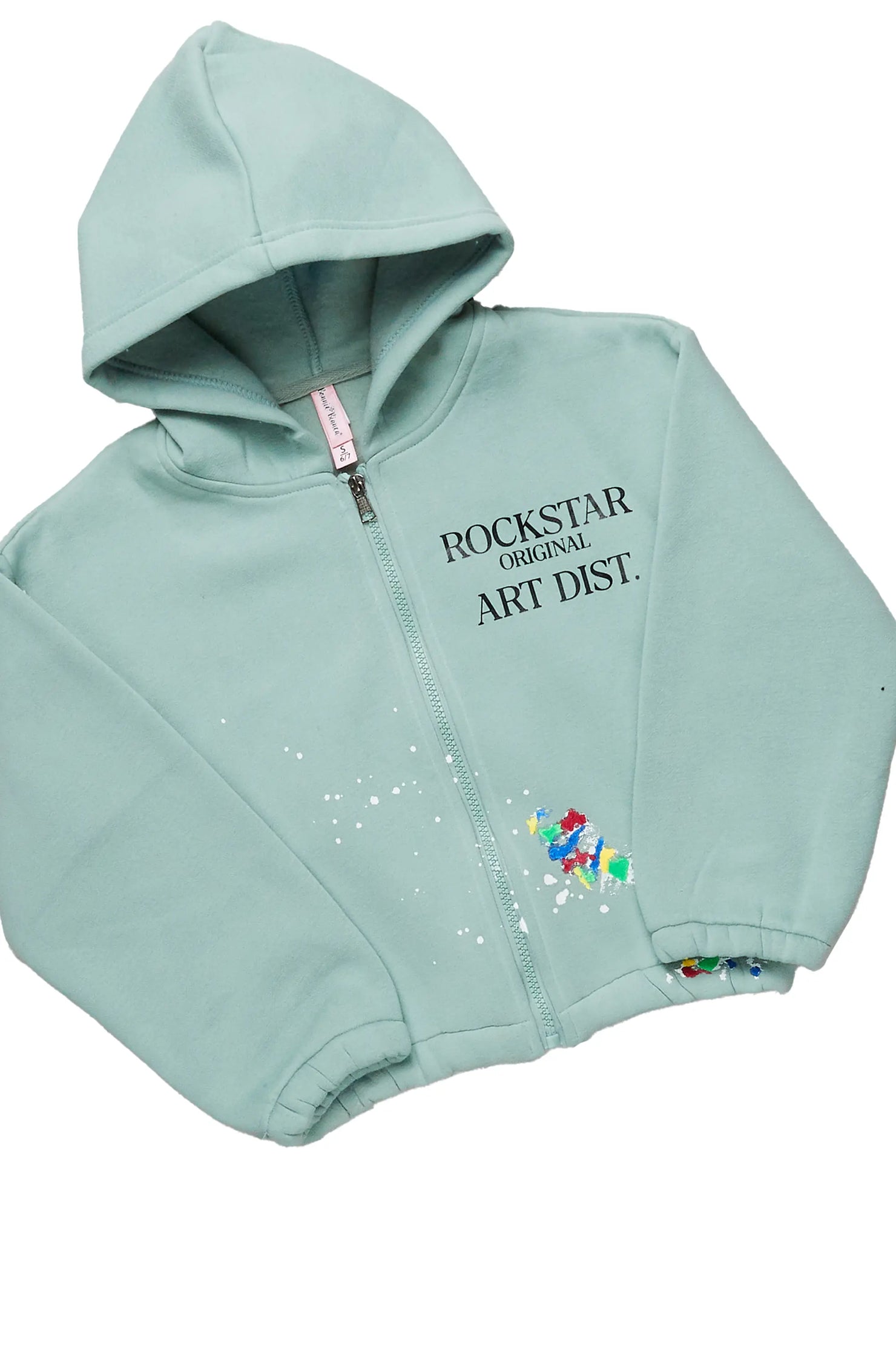 Girls Nevaeh Sage Zip Up Hoodie Pant Set