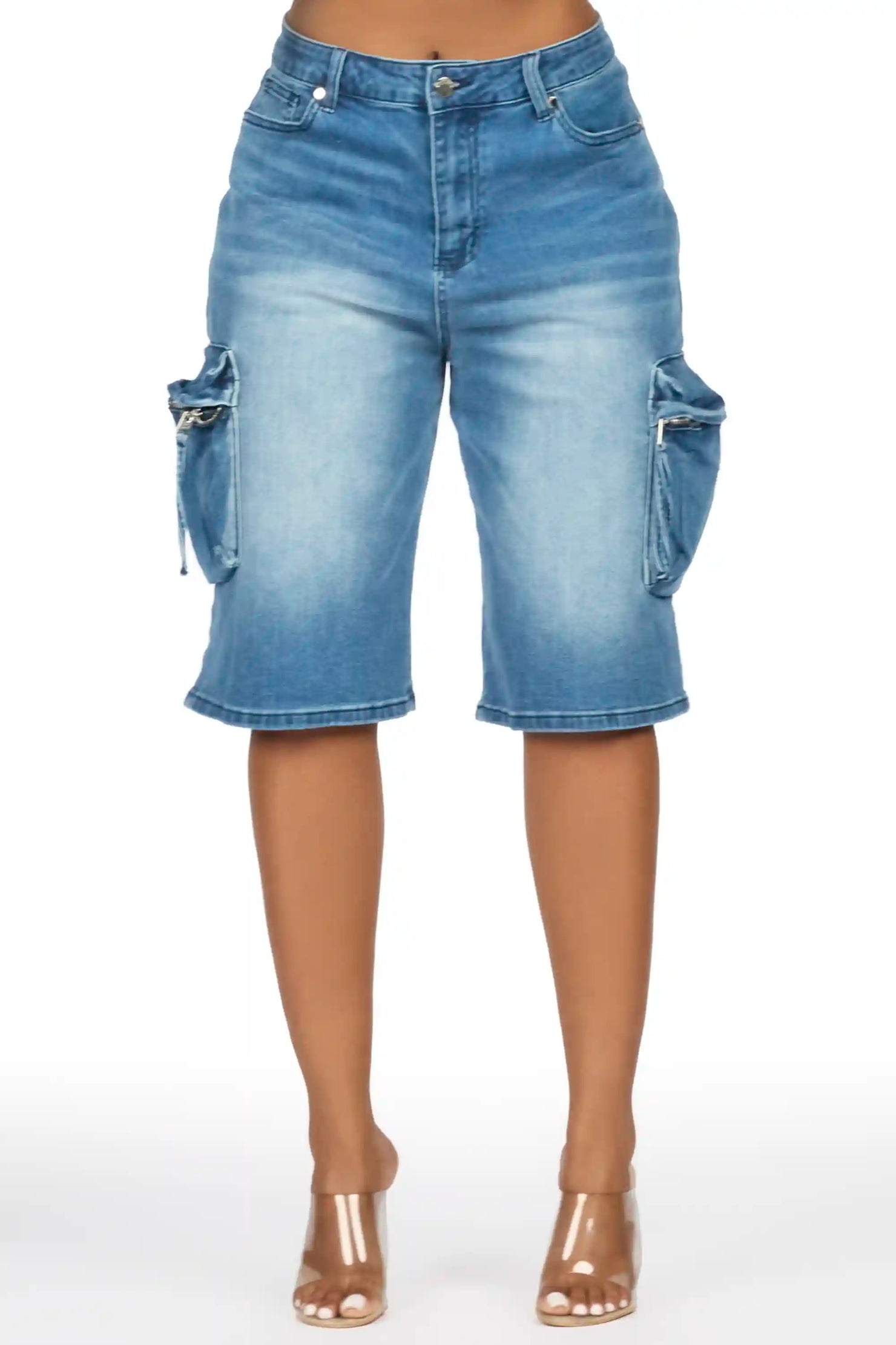 Renia Blue Wash Denim Jort
