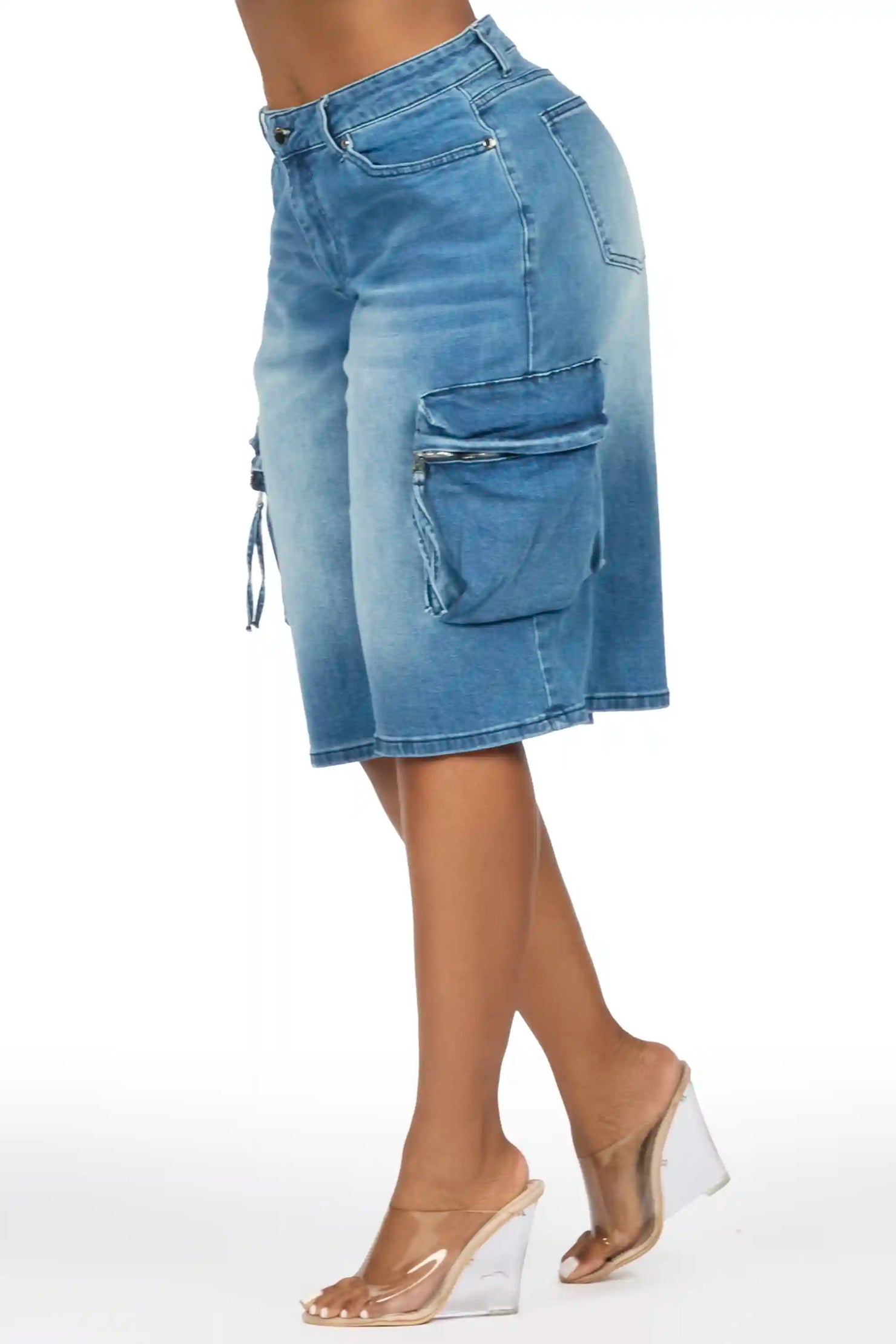 Renia Blue Wash Denim Jort