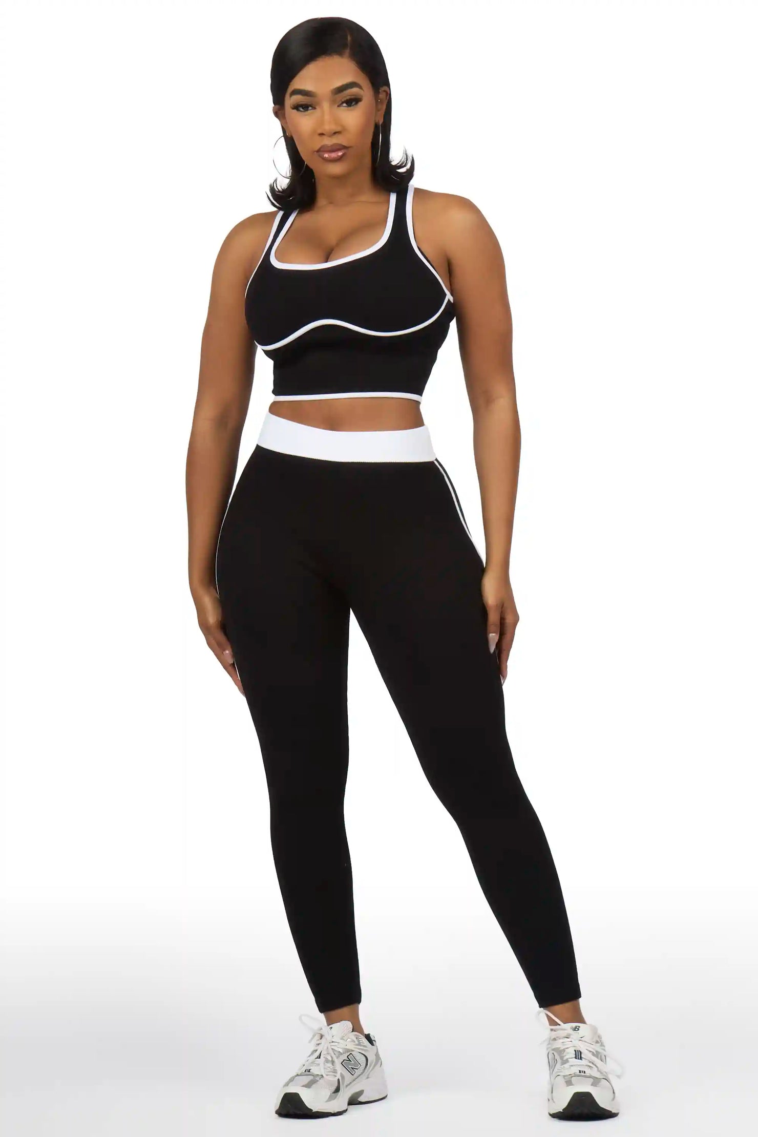 Shantavia Black Tank Active Legging Set