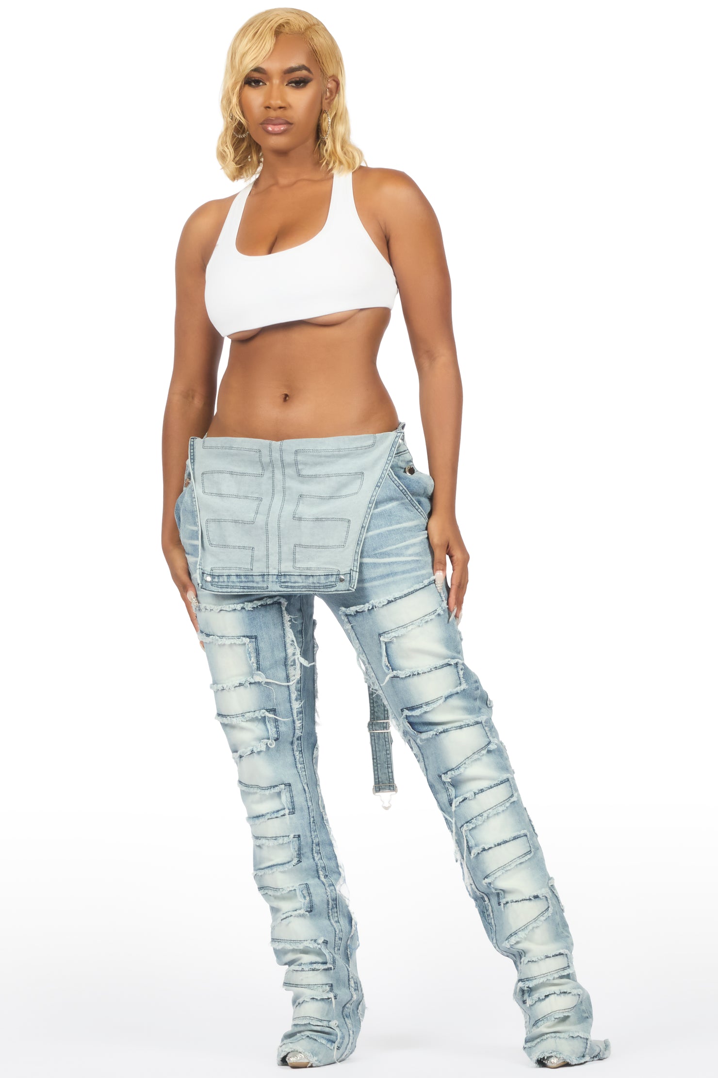 Daysha Blue Denim Overall