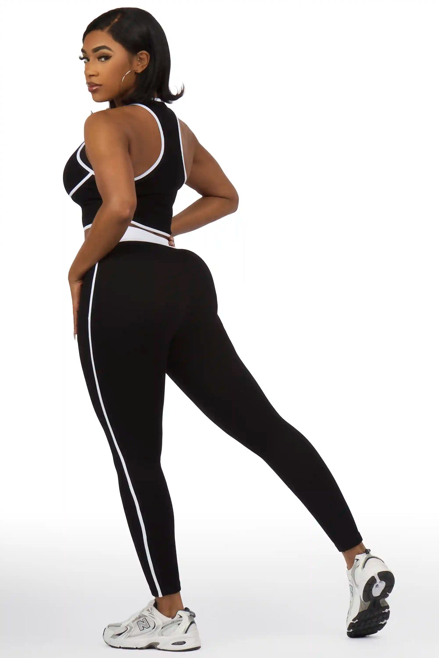 Shantavia Black Tank Active Legging Set