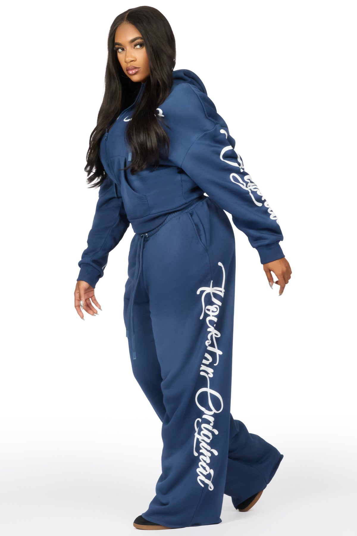 Nakesha 3.0 Navy Zip Up Baggy Track Set