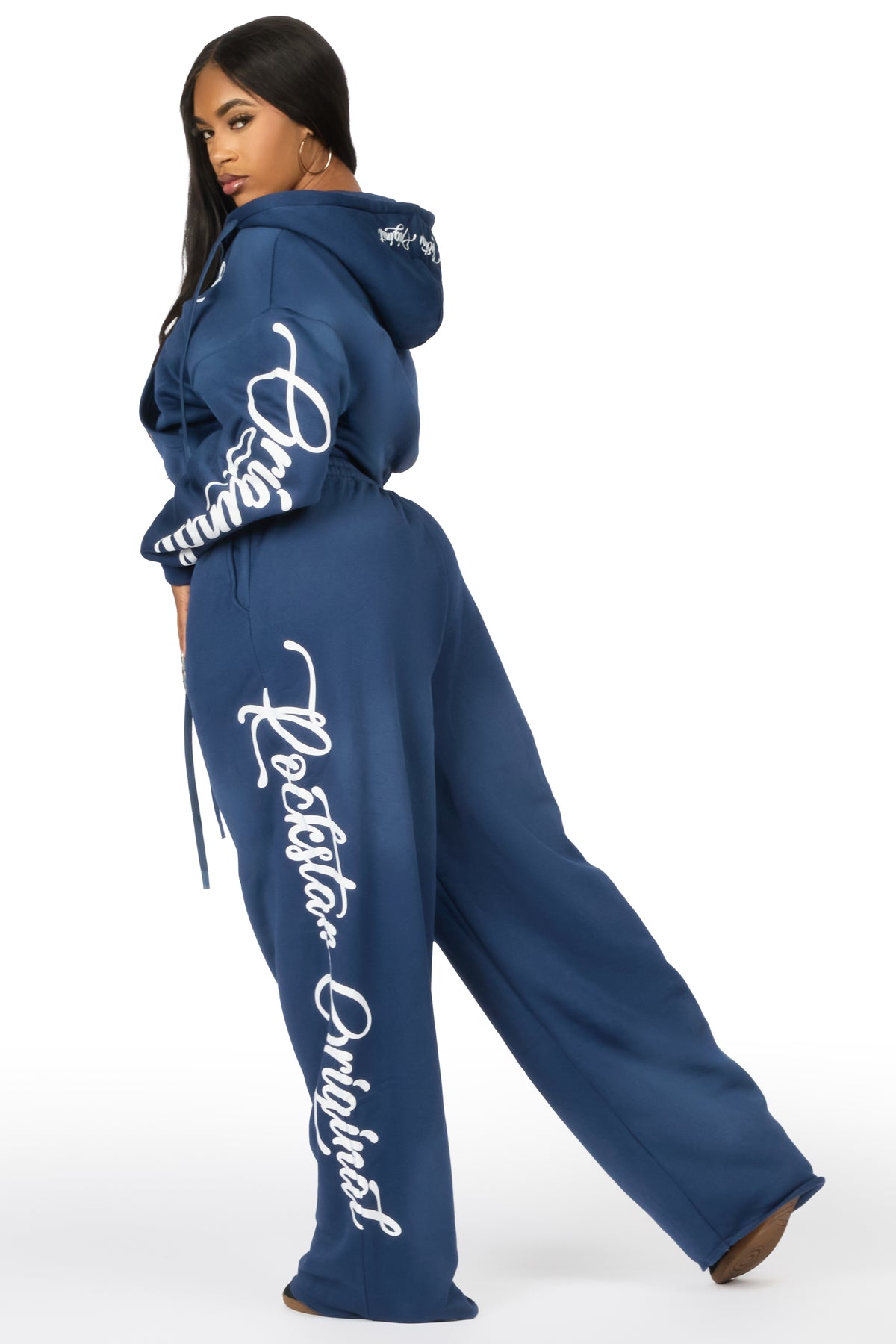 Nakesha 3.0 Navy Zip Up Baggy Track Set