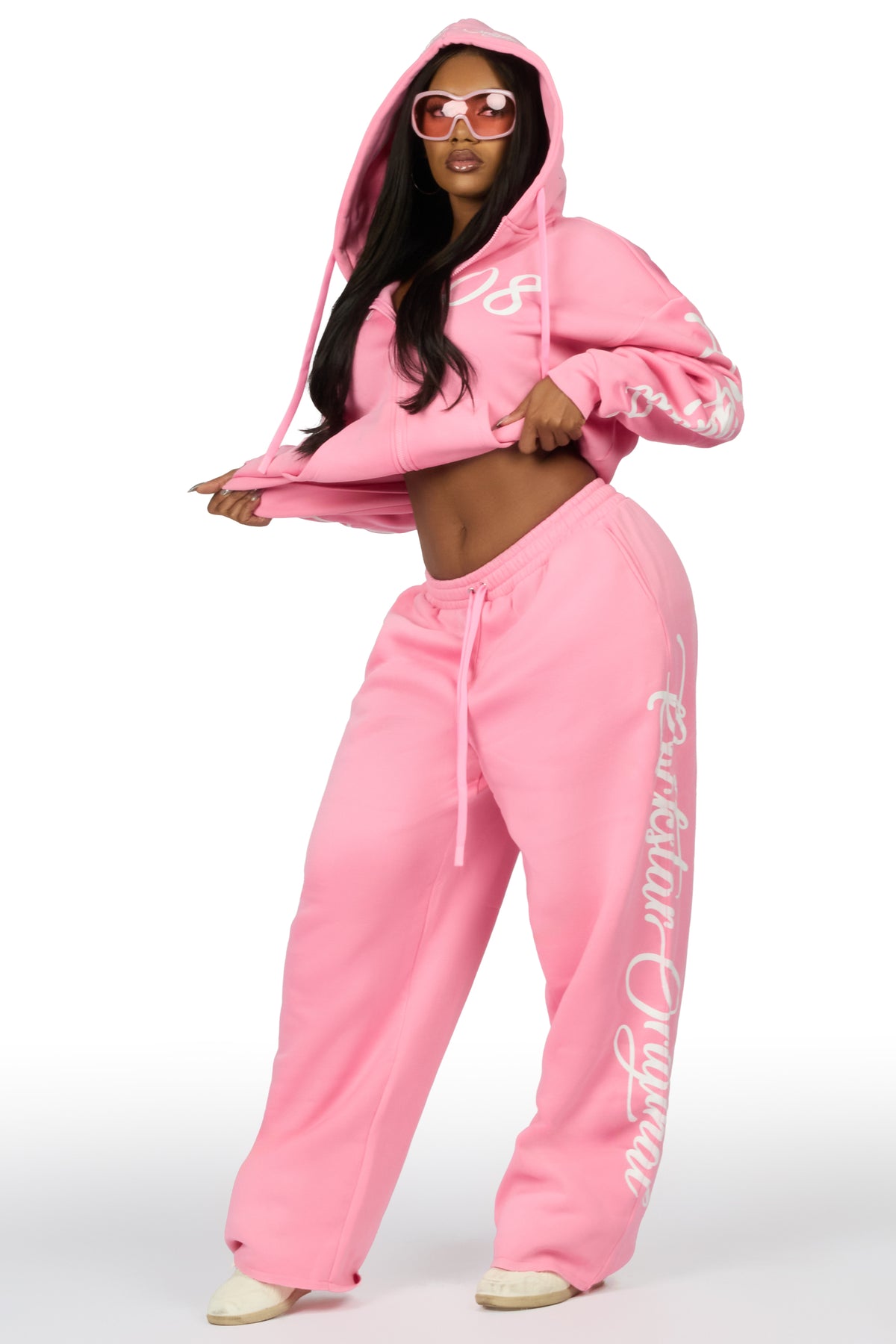 Nakesha 3.0 Pink Zip Up Baggy Track Set