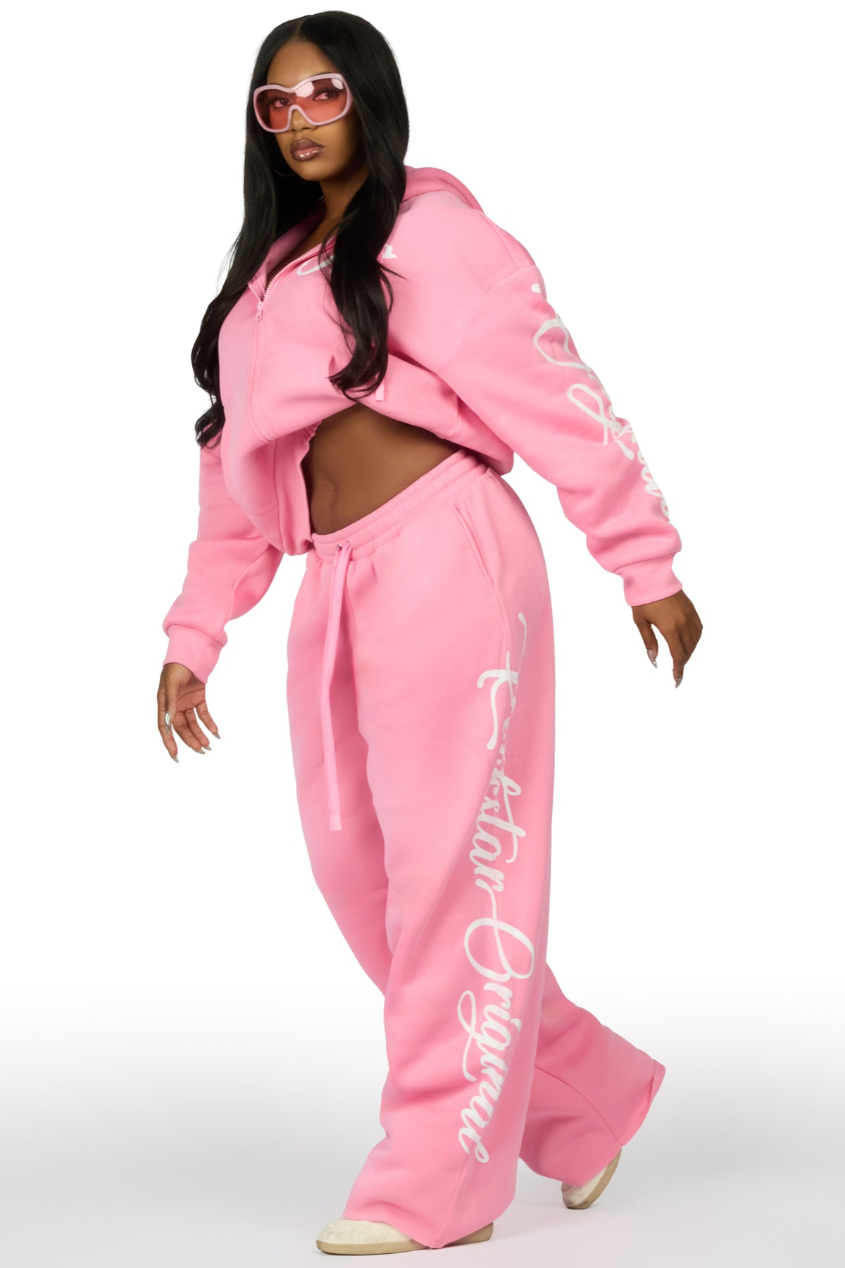 Nakesha 3.0 Pink Zip Up Baggy Track Set