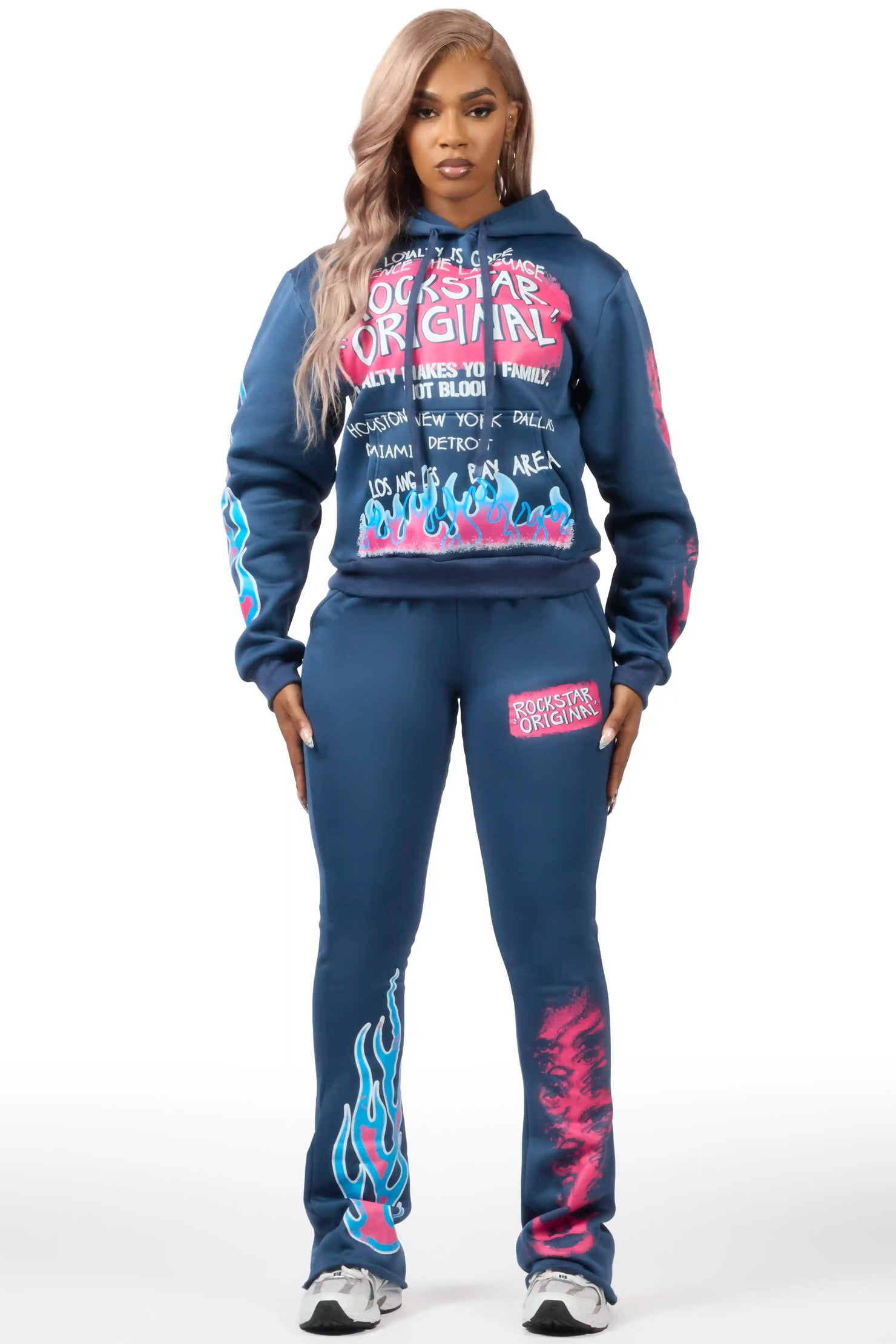 Marcey Navy Super Stacked Trackset