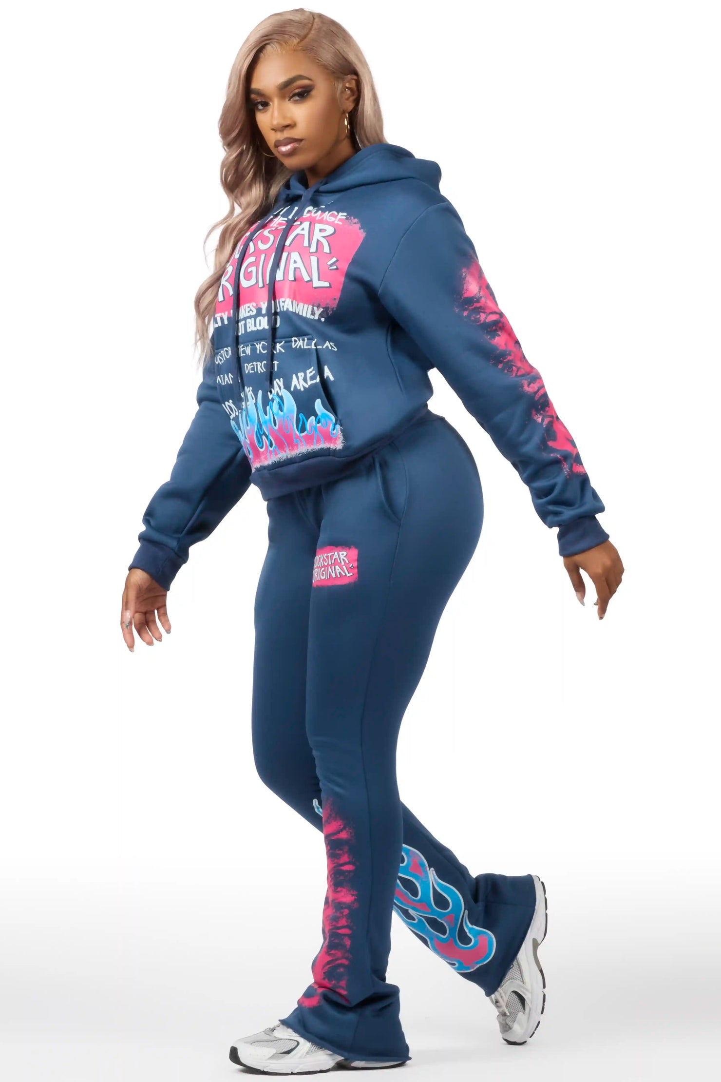 Marcey Navy Super Stacked Trackset