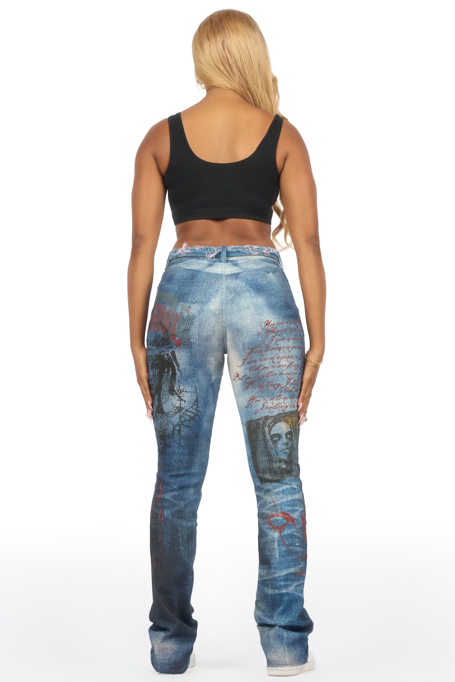Arvana Med. Wash Stacked Flare Jean