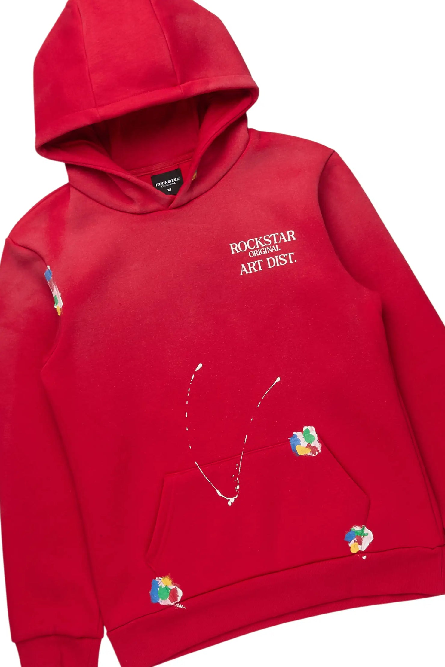 Boys Palmer Red Hoodie & Espen Blue Stacked Jean Set