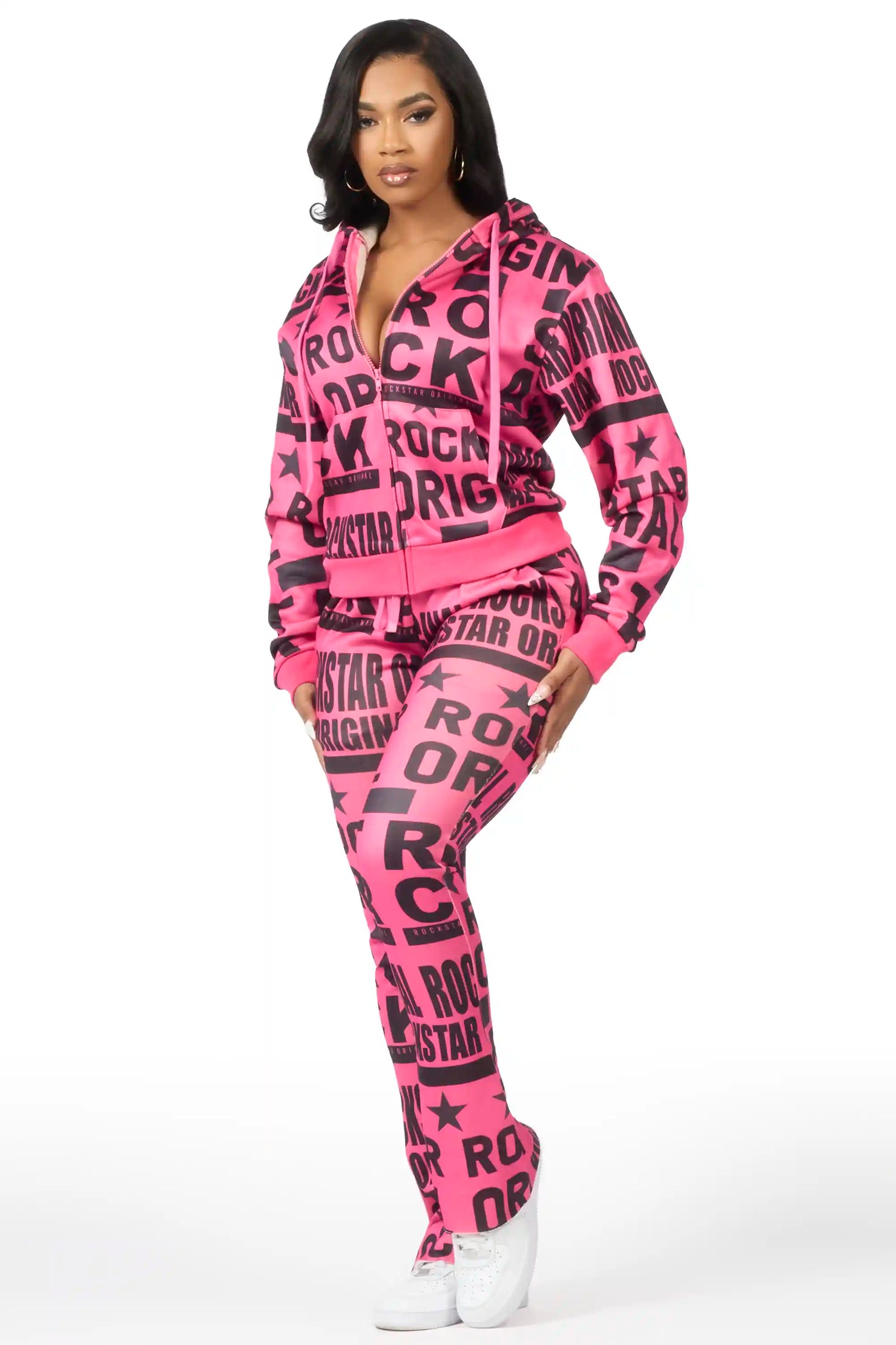 Rikelle Hot Pink Printed Track Set