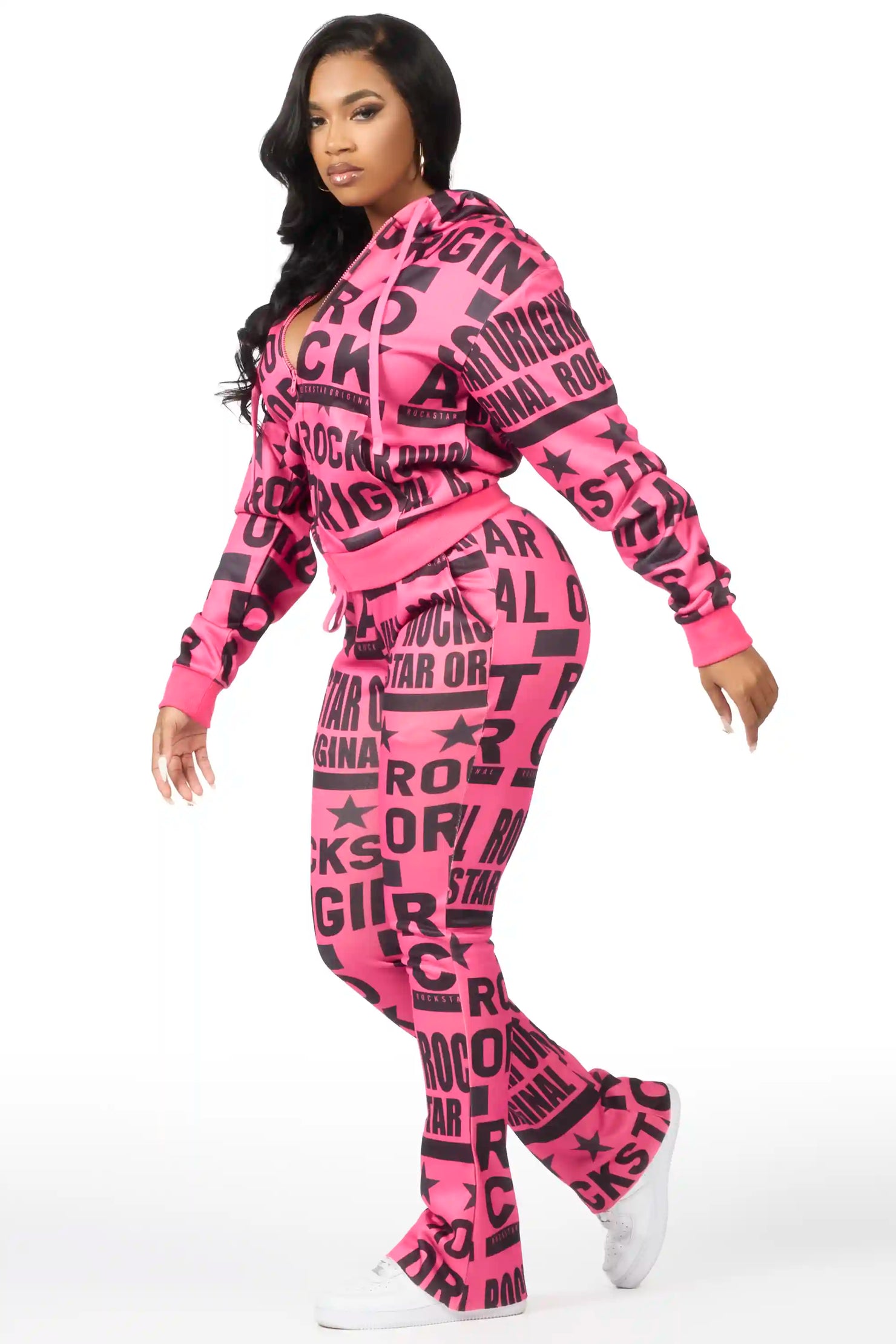 Rikelle Hot Pink Printed Track Set