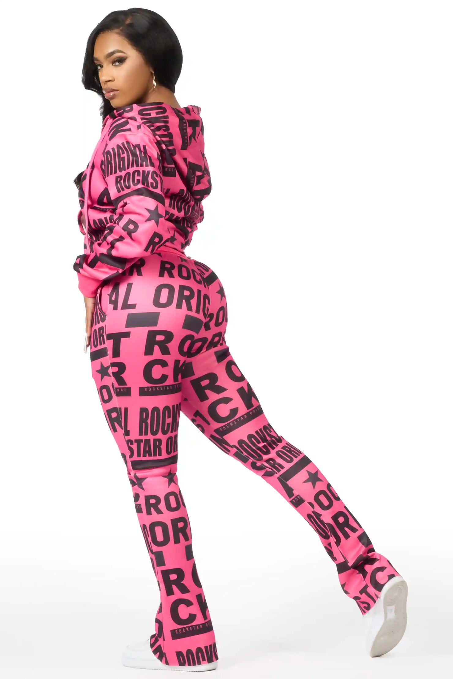 Rikelle Hot Pink Printed Track Set