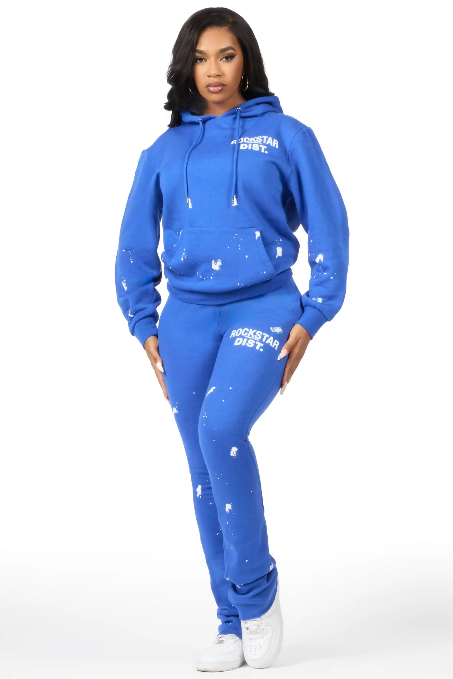 Jhalana Royal Blue Stacked Track Set