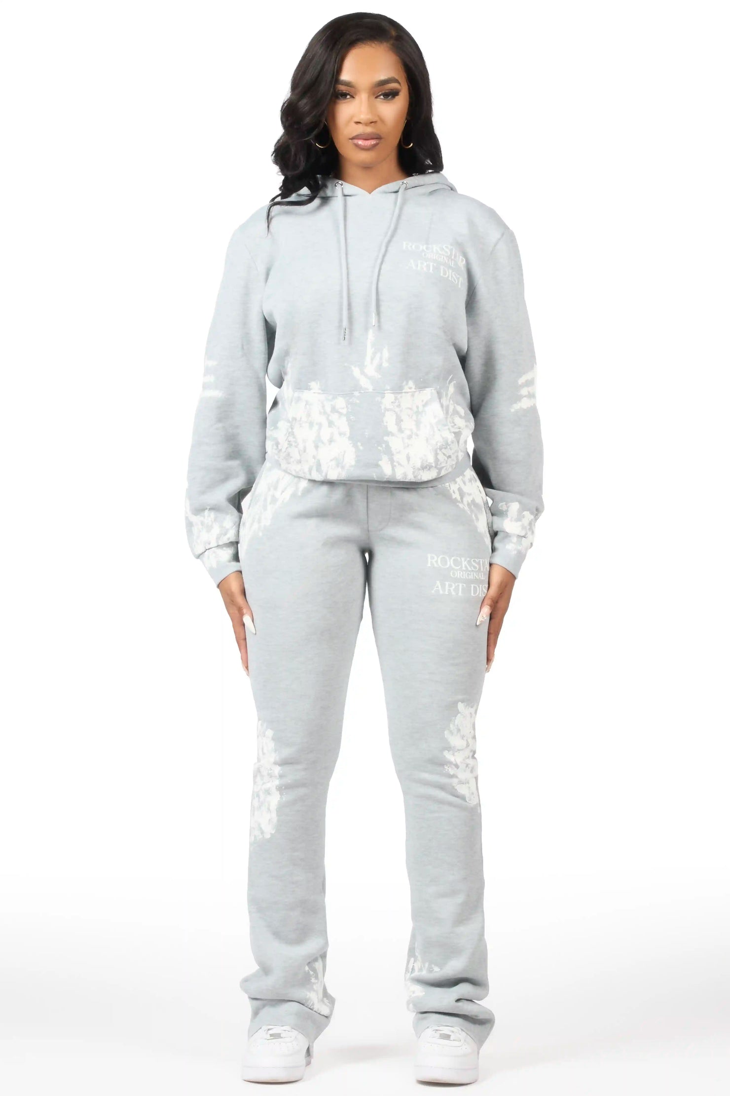 Filipa 2.0 Heather Grey Super Stacked Track Set