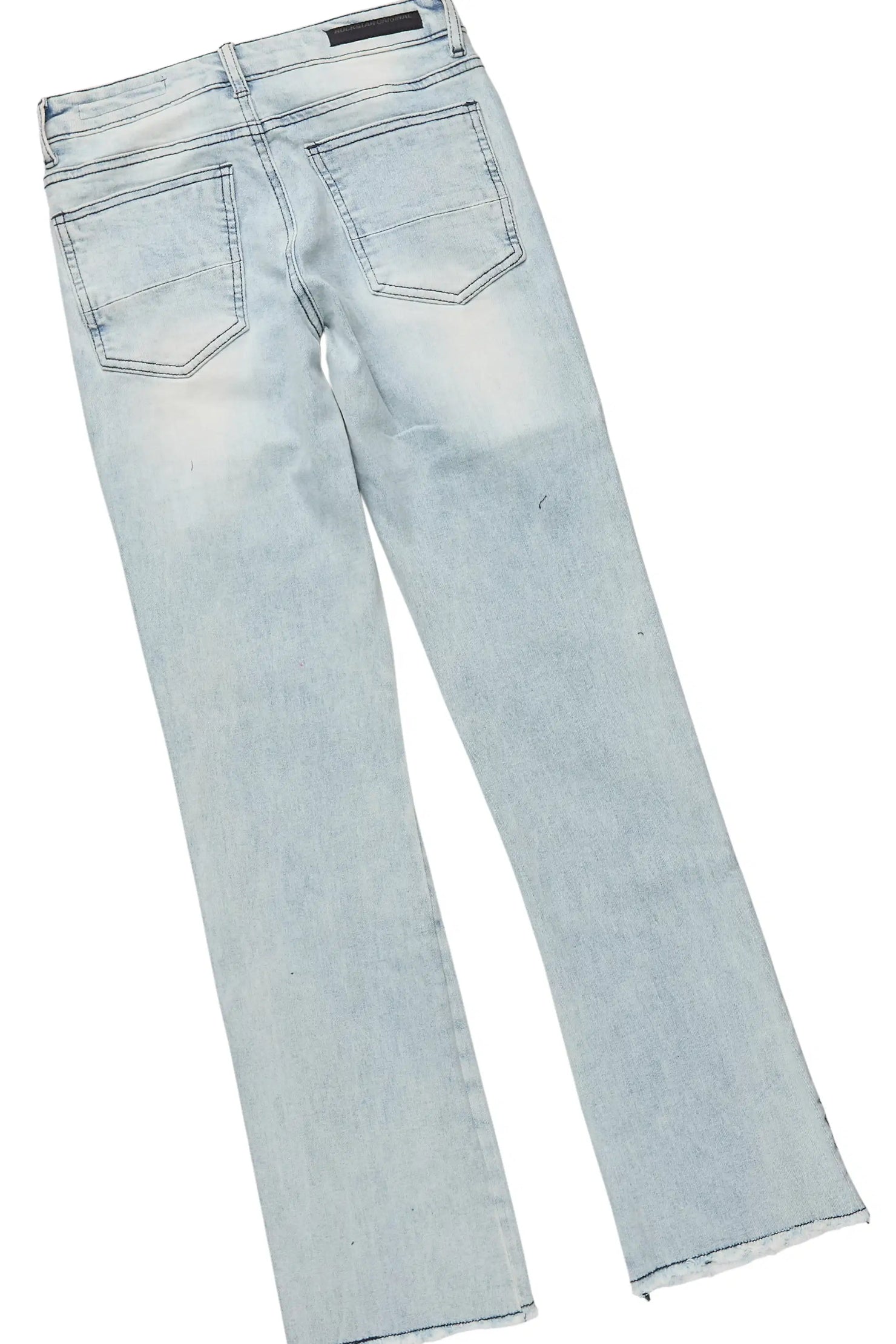 Boys Palmer Red Hoodie & Espen Blue Stacked Jean Set