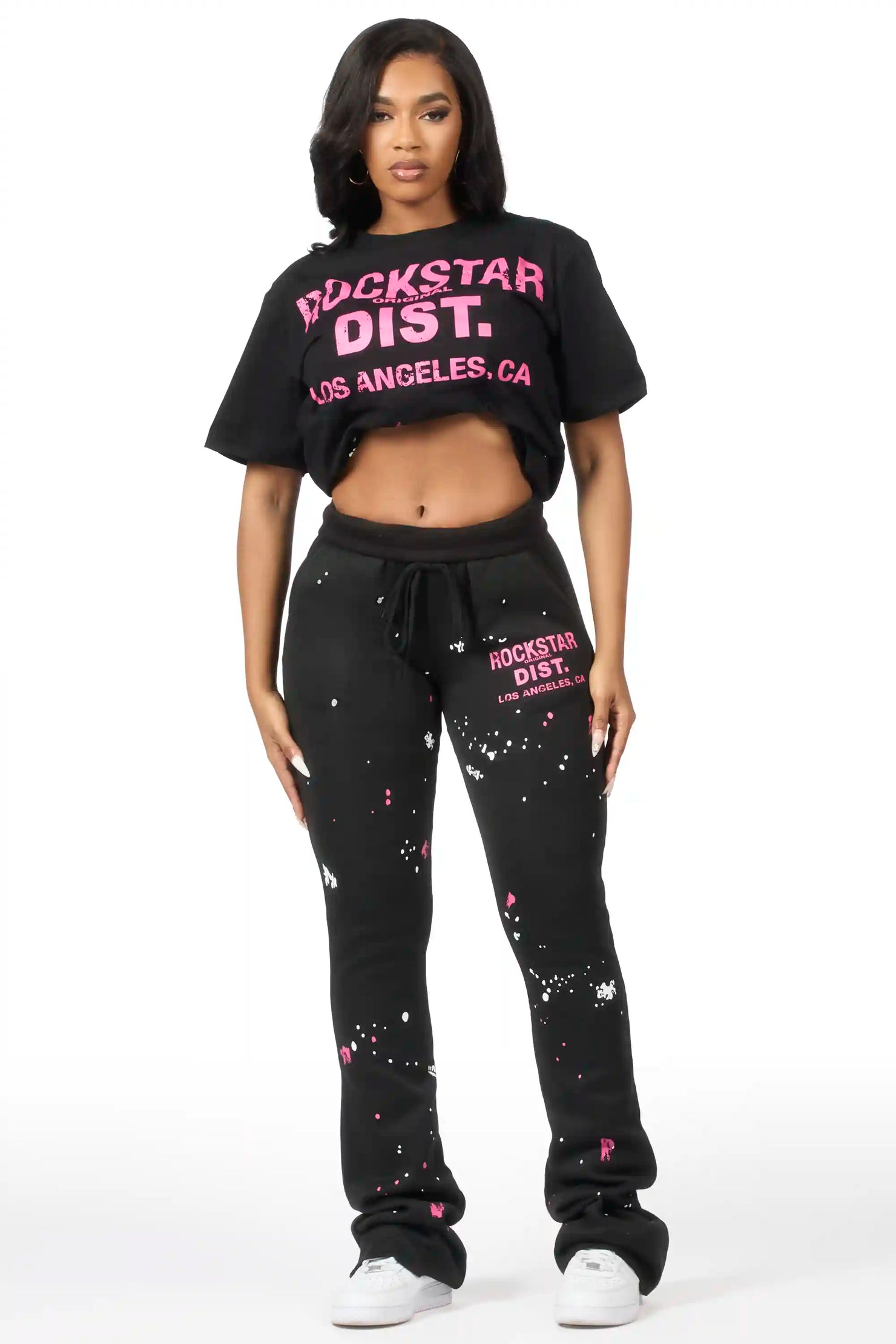 Jalynn Black T-Shirt Trackset