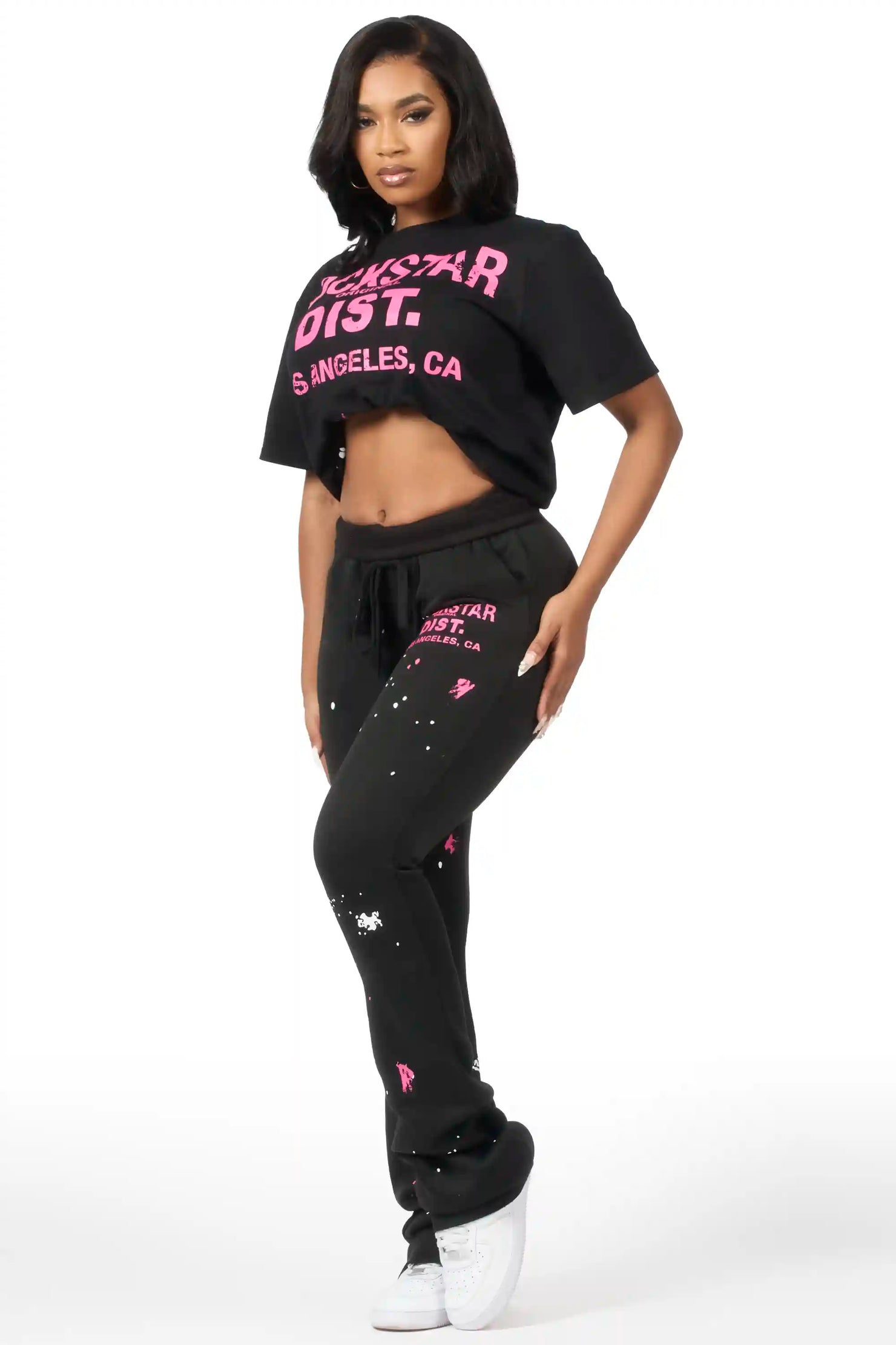 Jalynn Black T-Shirt Trackset