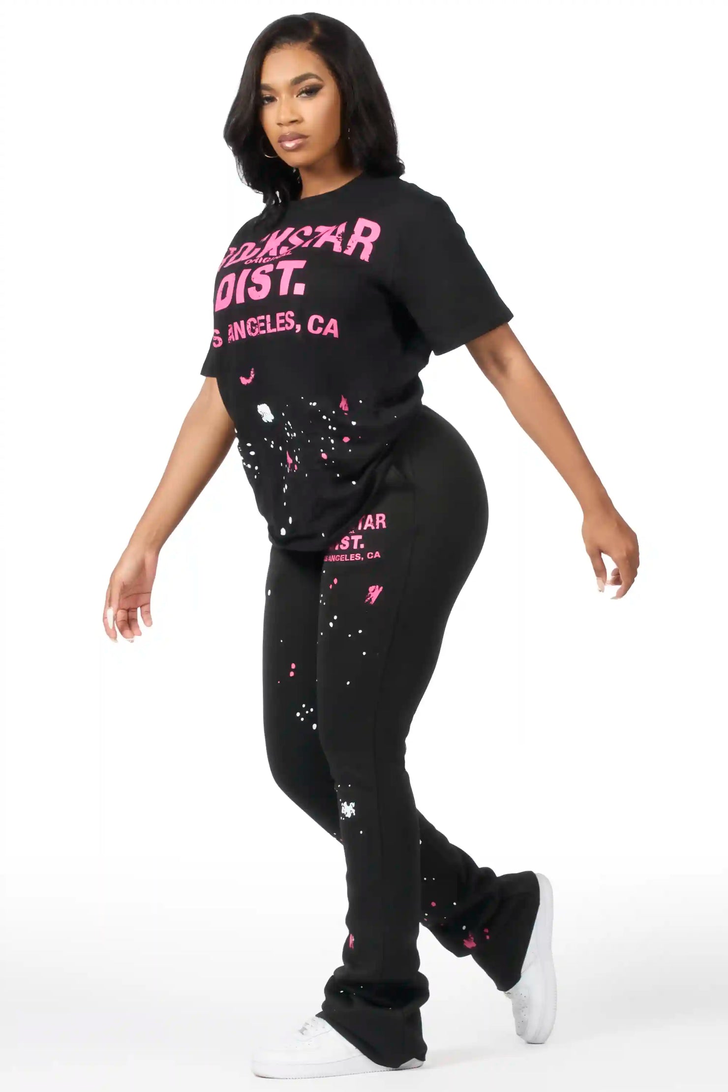 Jalynn Black T-Shirt Trackset