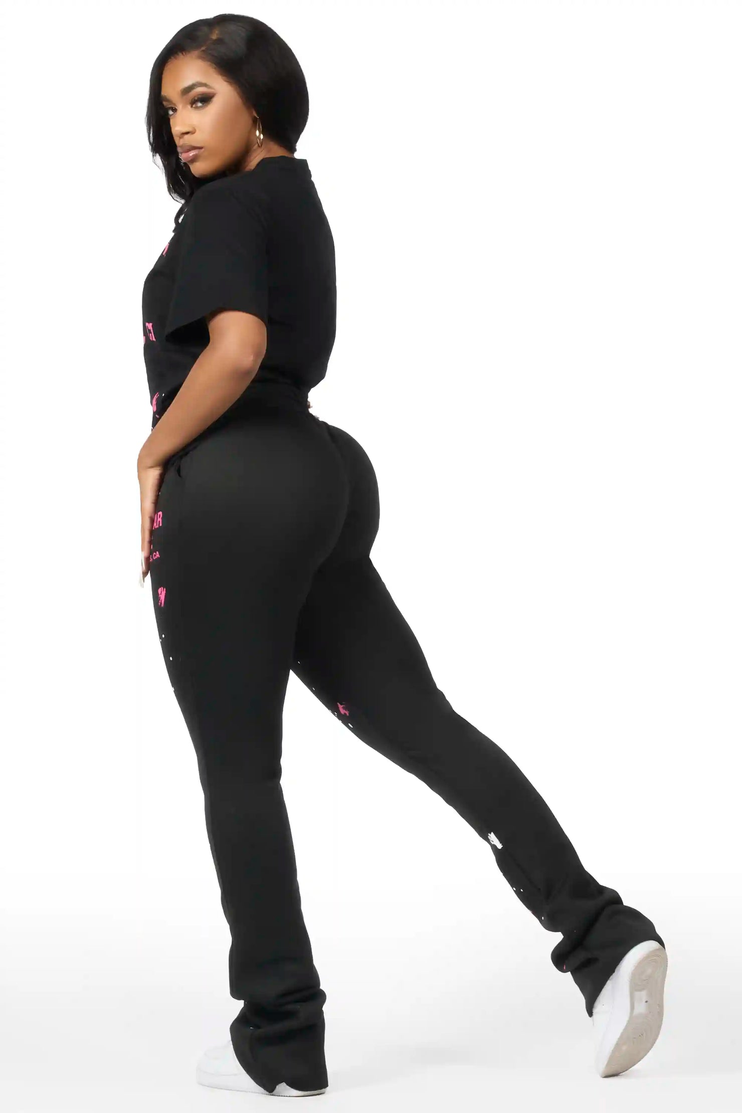 Jalynn Black T-Shirt Trackset