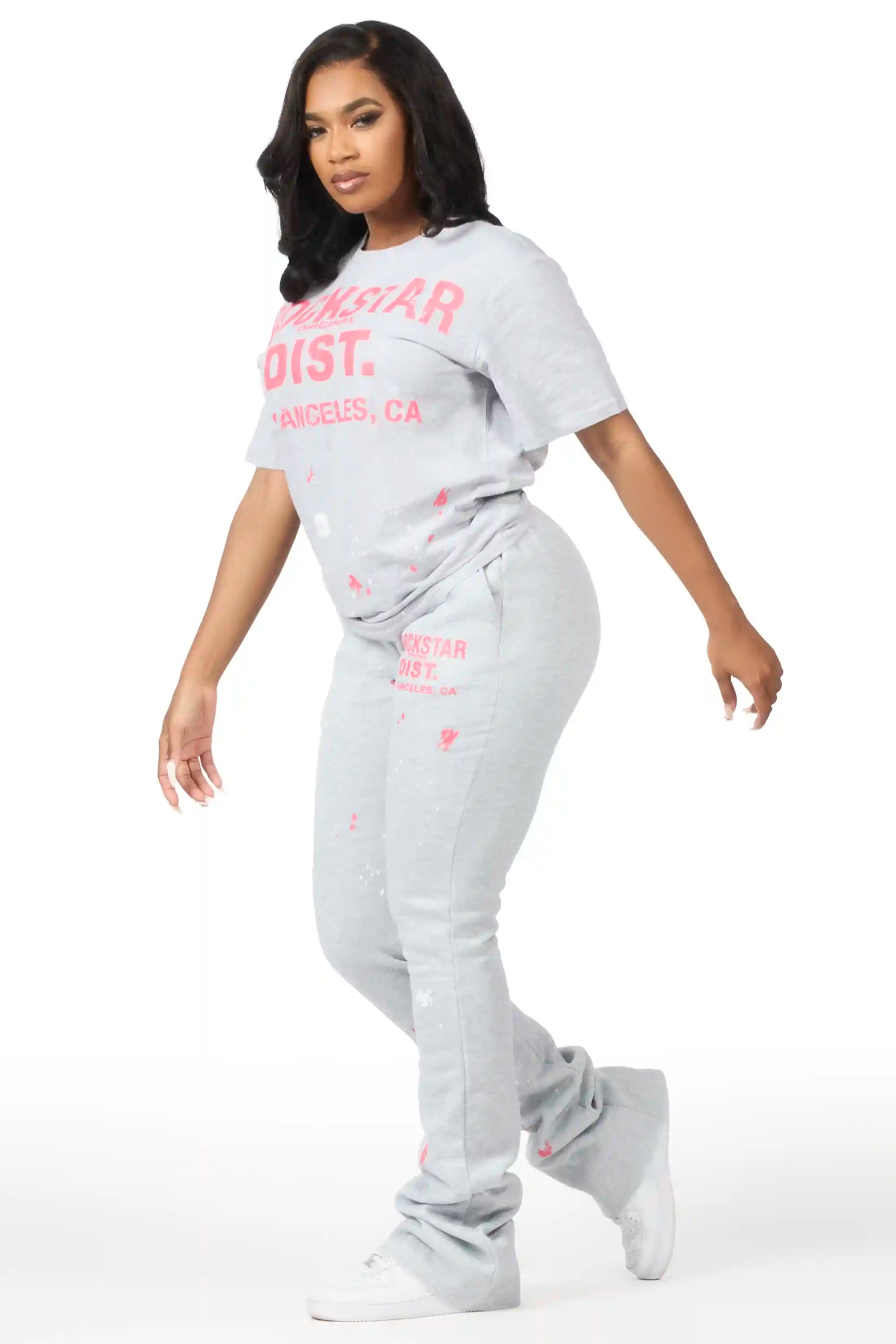 Jalynn Heather Grey T-Shirt Trackset