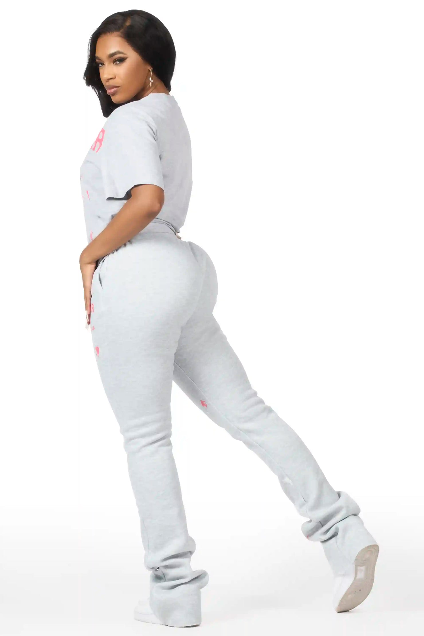 Jalynn Heather Grey T-Shirt Trackset