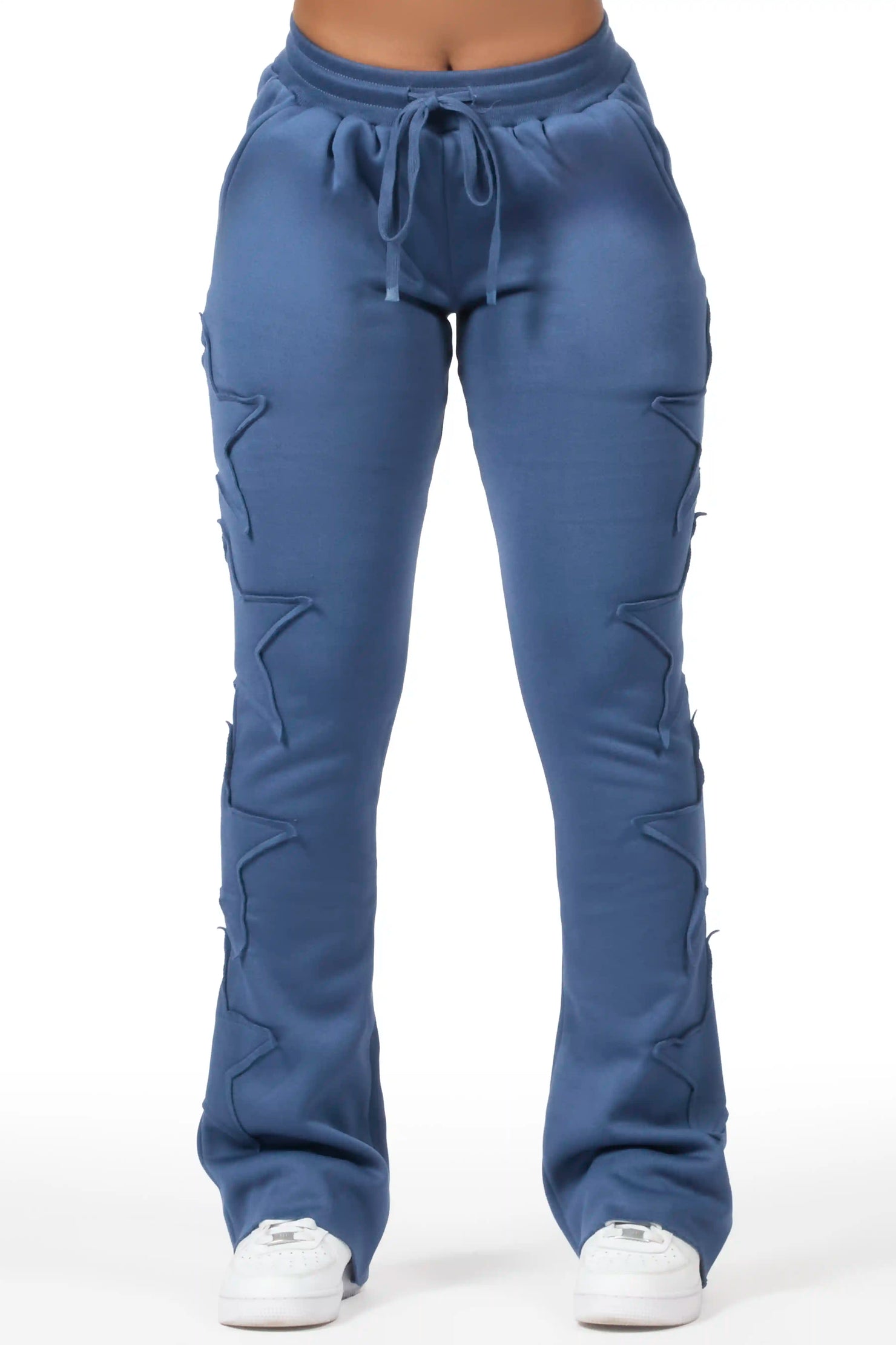 Sinayah Navy Stacked Track Pant