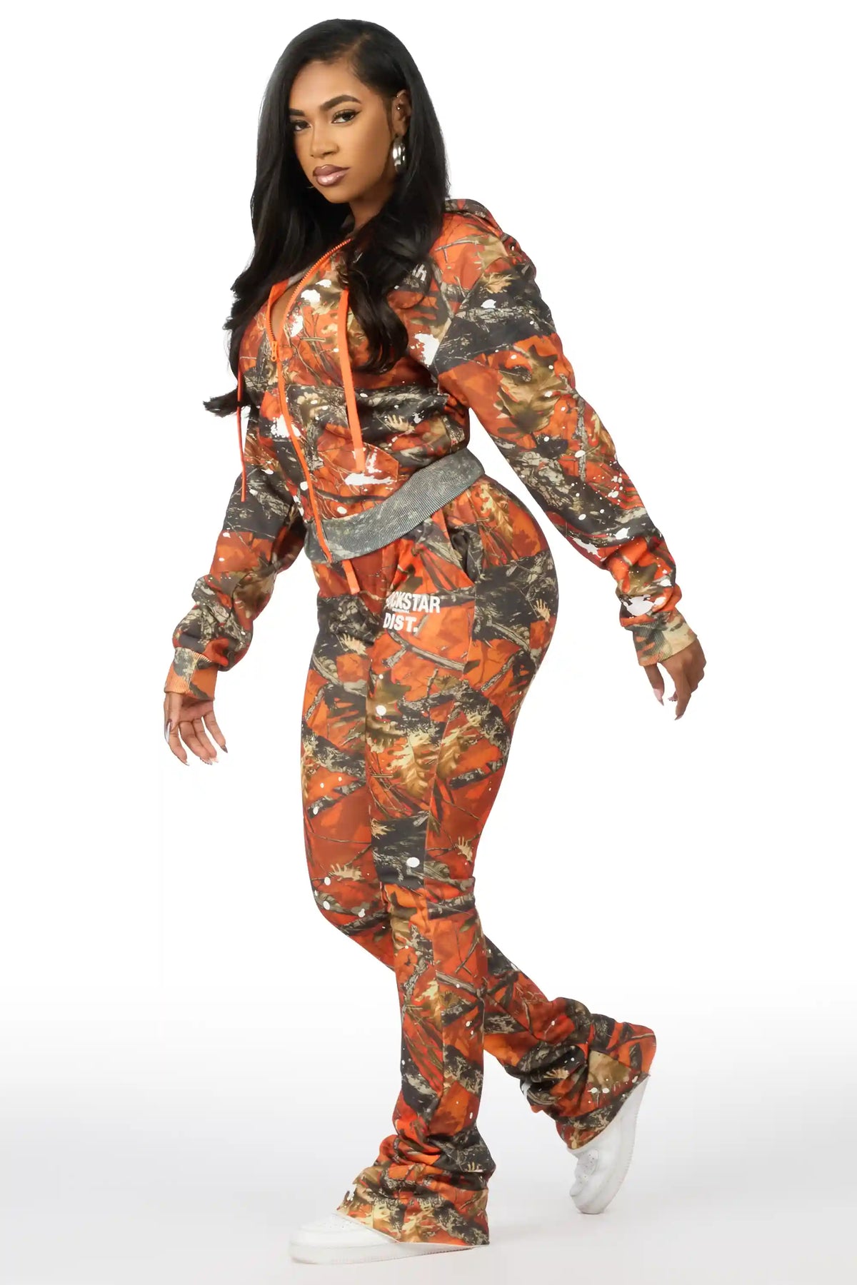 Halloway Orange Tree Camo Zip Up Super Stacked Trackset