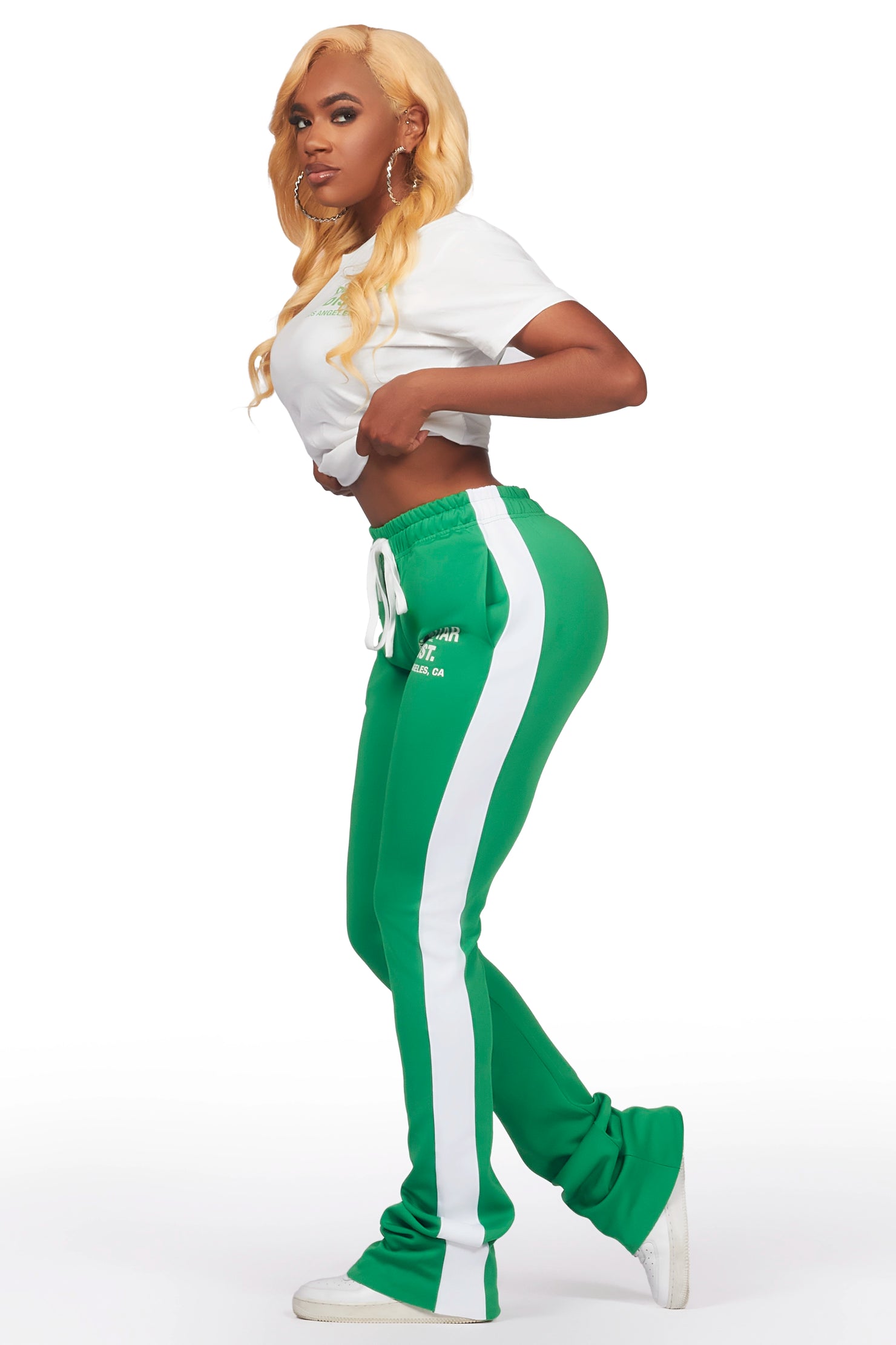 Atlanty White/Green T-Shirt Trackset