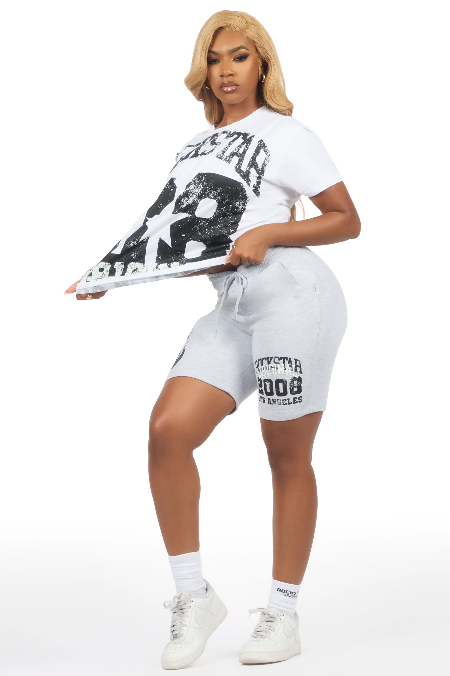 Tyanna White T-Shirt Short Set