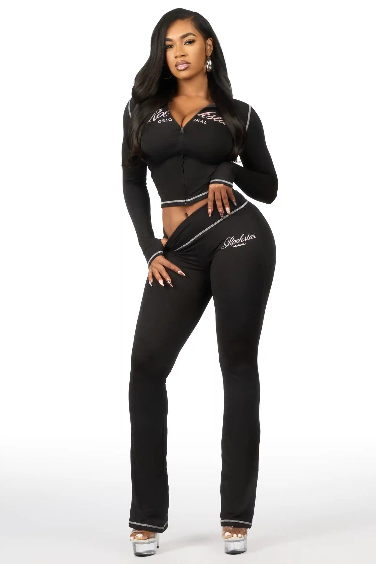 Arzena Black Track Pant